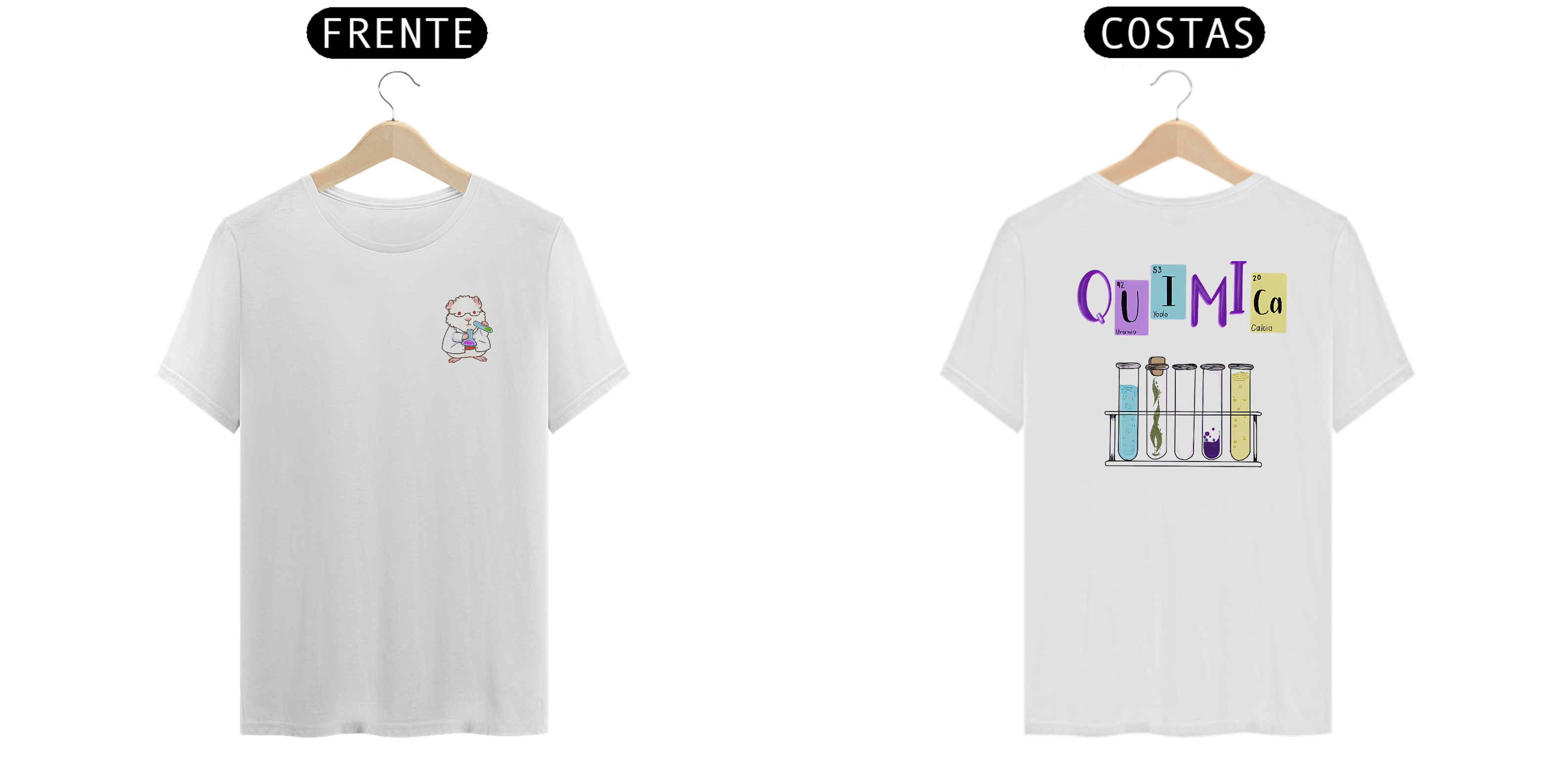 RATINHO LABORATÓRIO QUÍMICA - CAMISETA - CLASSIC  
