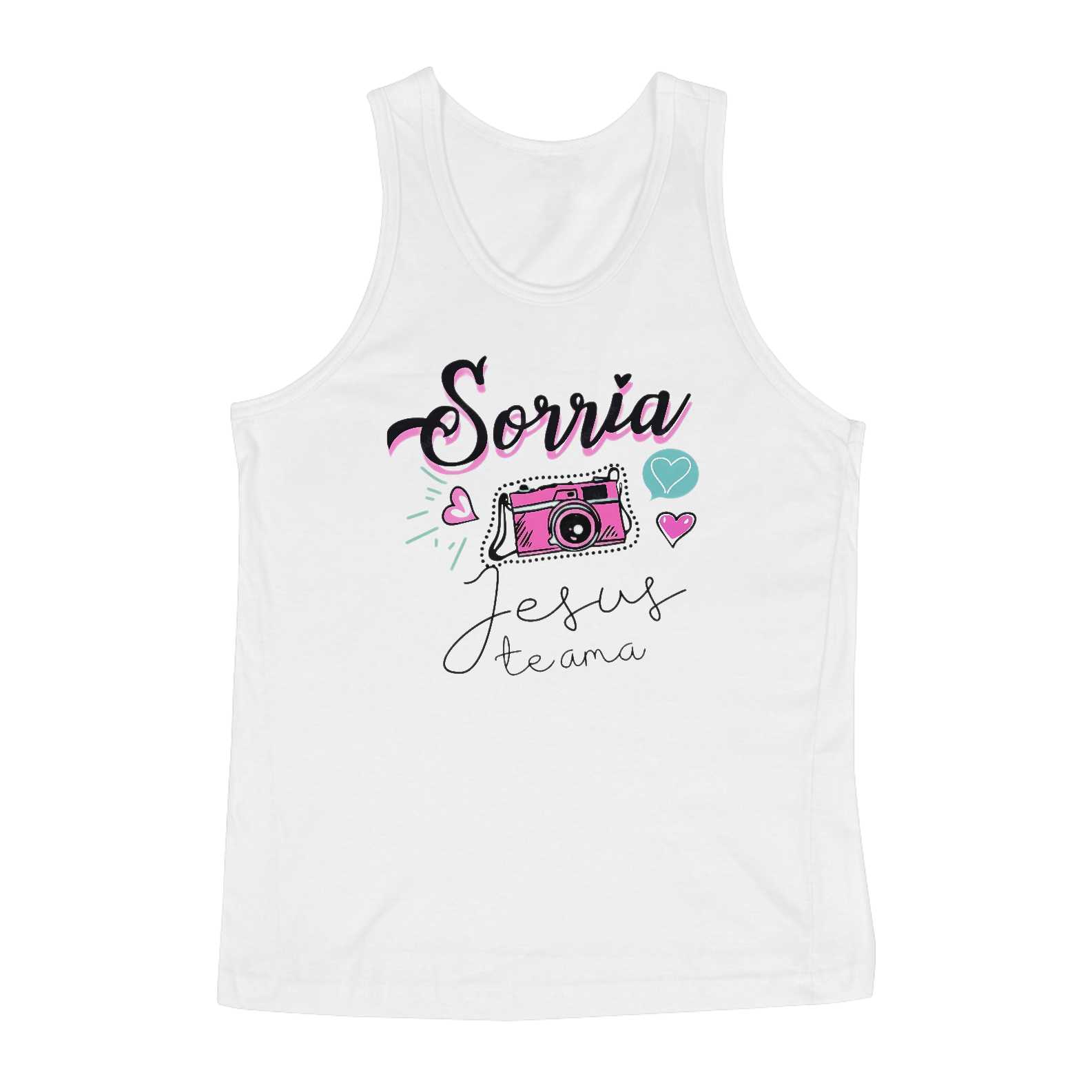SORRIA JESUS TE AMA -  CAMISETA - REGATA