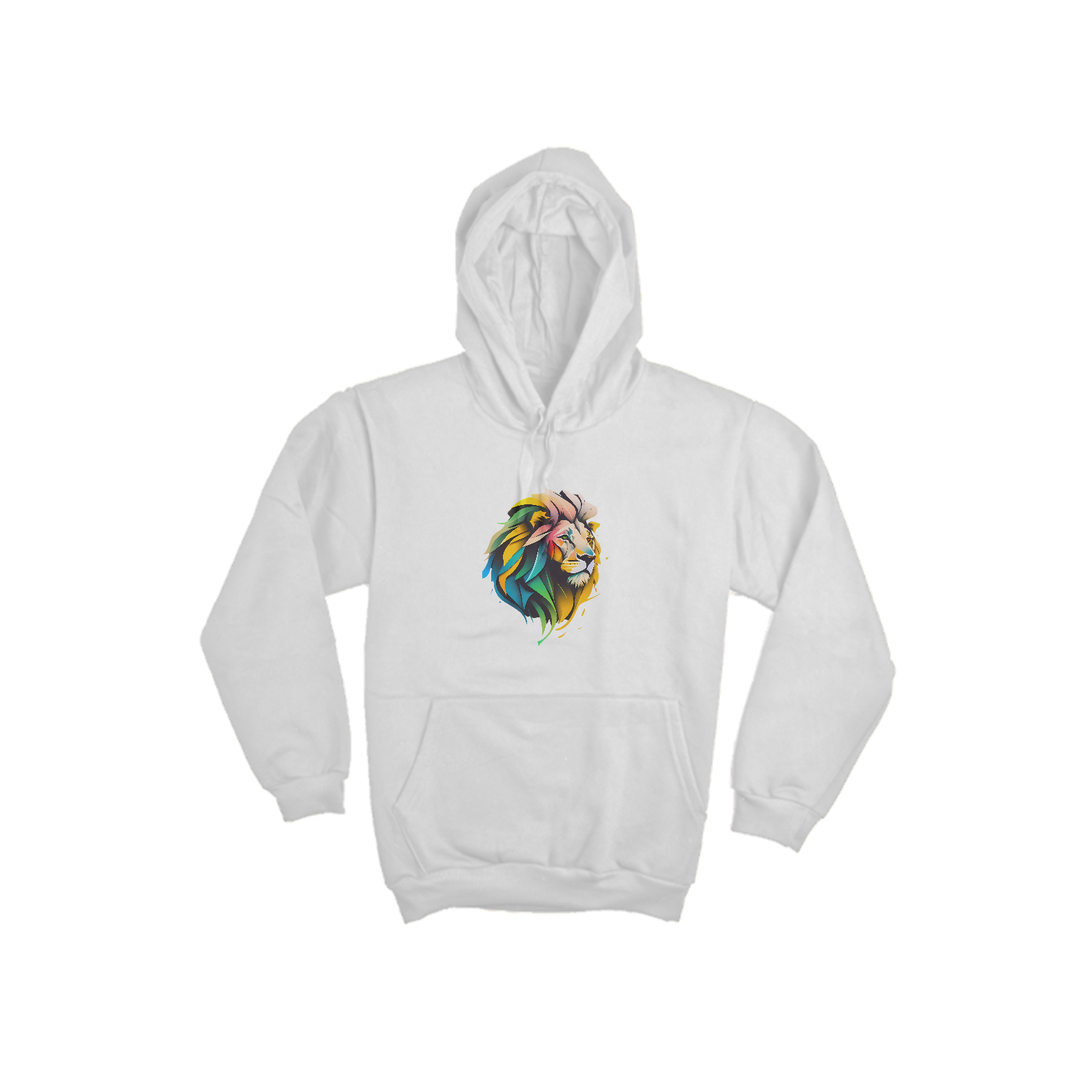 LEÃO COLORIDO - MOLETOM - CANGURU 