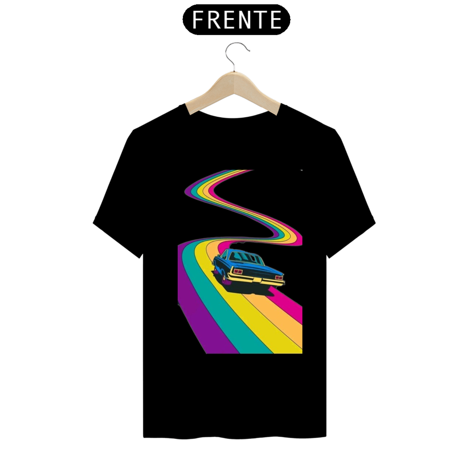 Camiseta masculina arco-íris