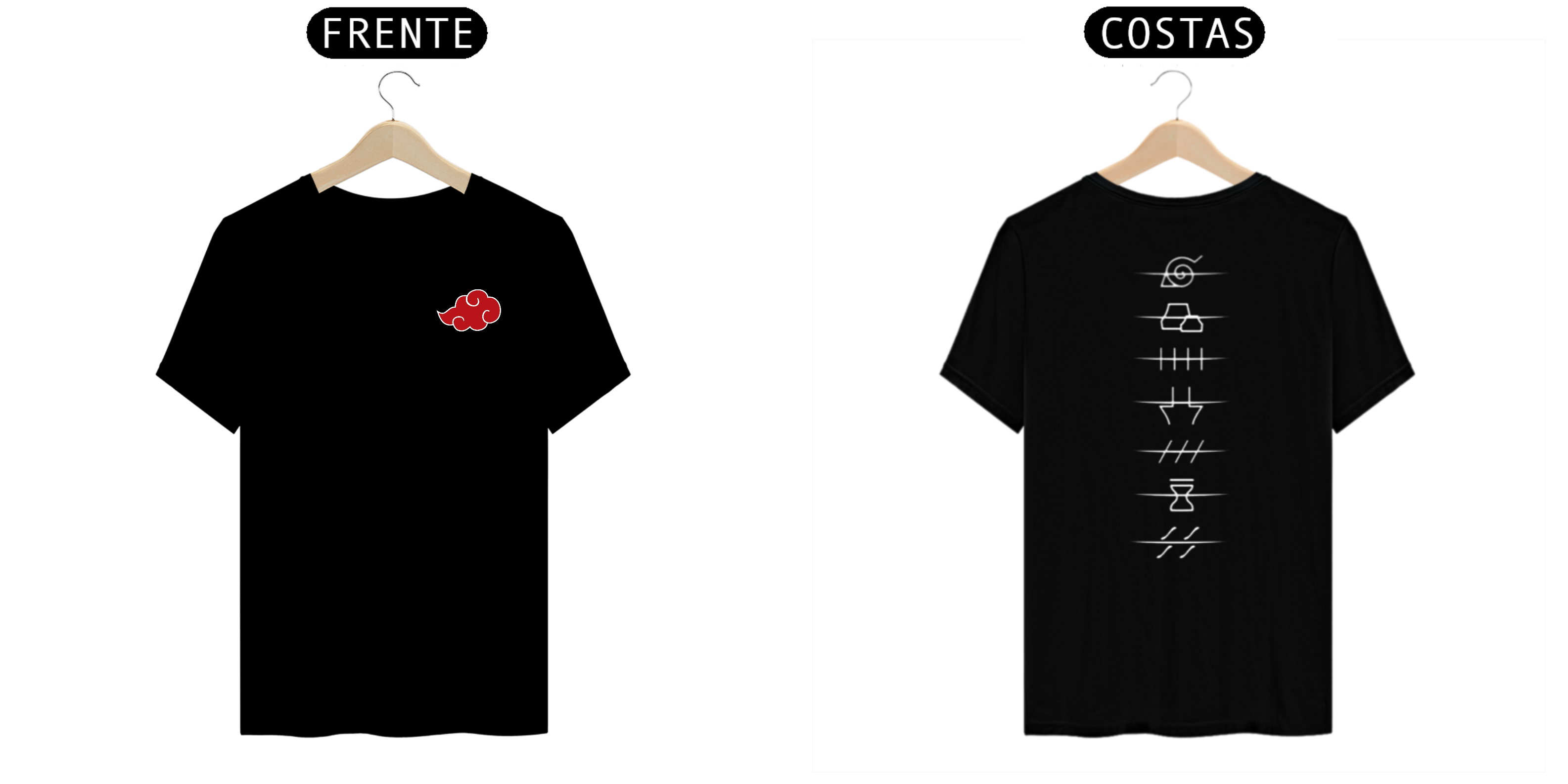 Camiseta da Akatsuki anime Naruto