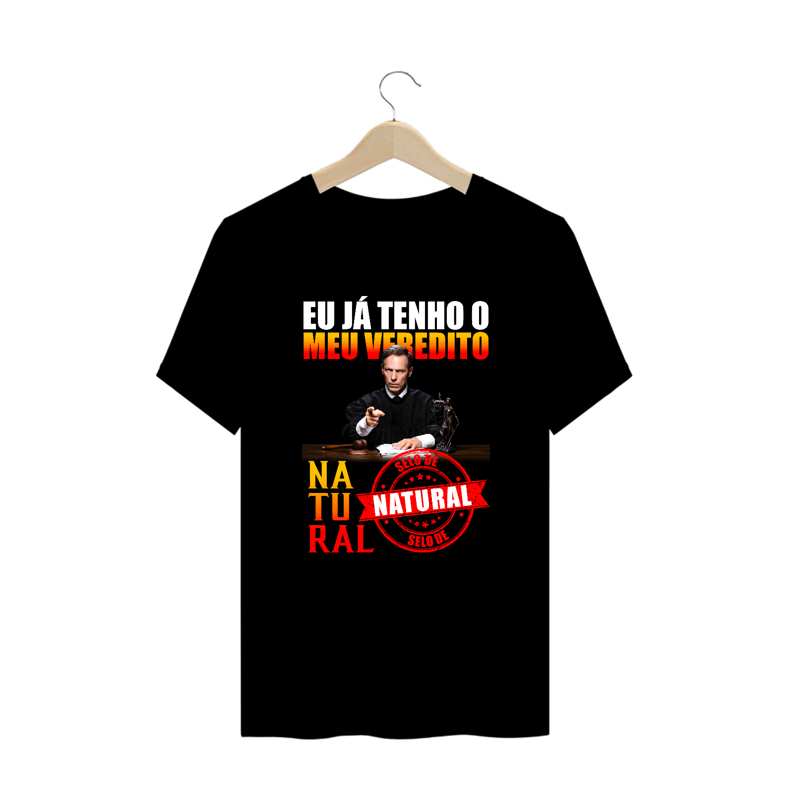 Camiseta - Eu já tenho meu veredito. NATURAL. - Plus Size