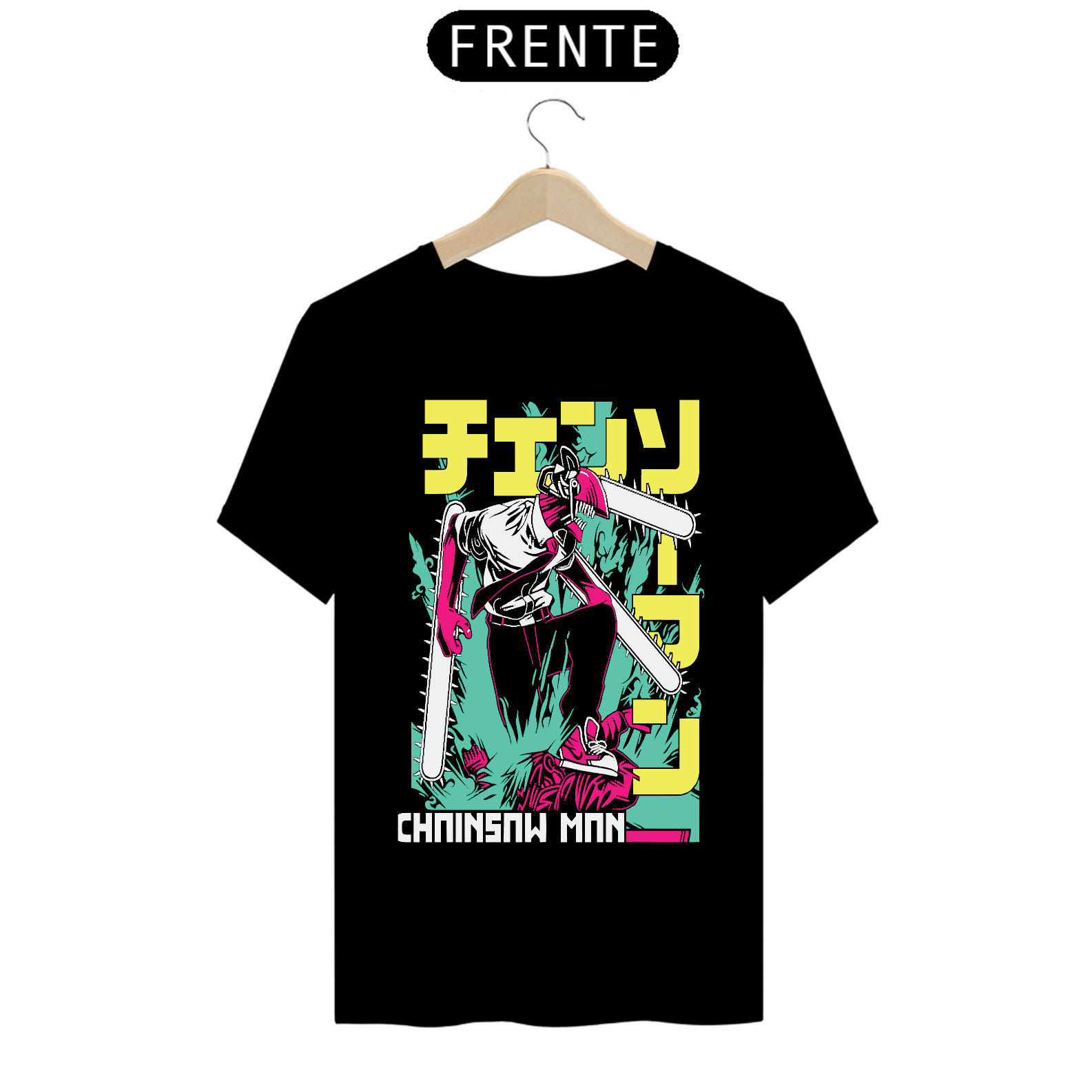 CAMISETA NEON CHAINSAW - CHAINSAW MAN