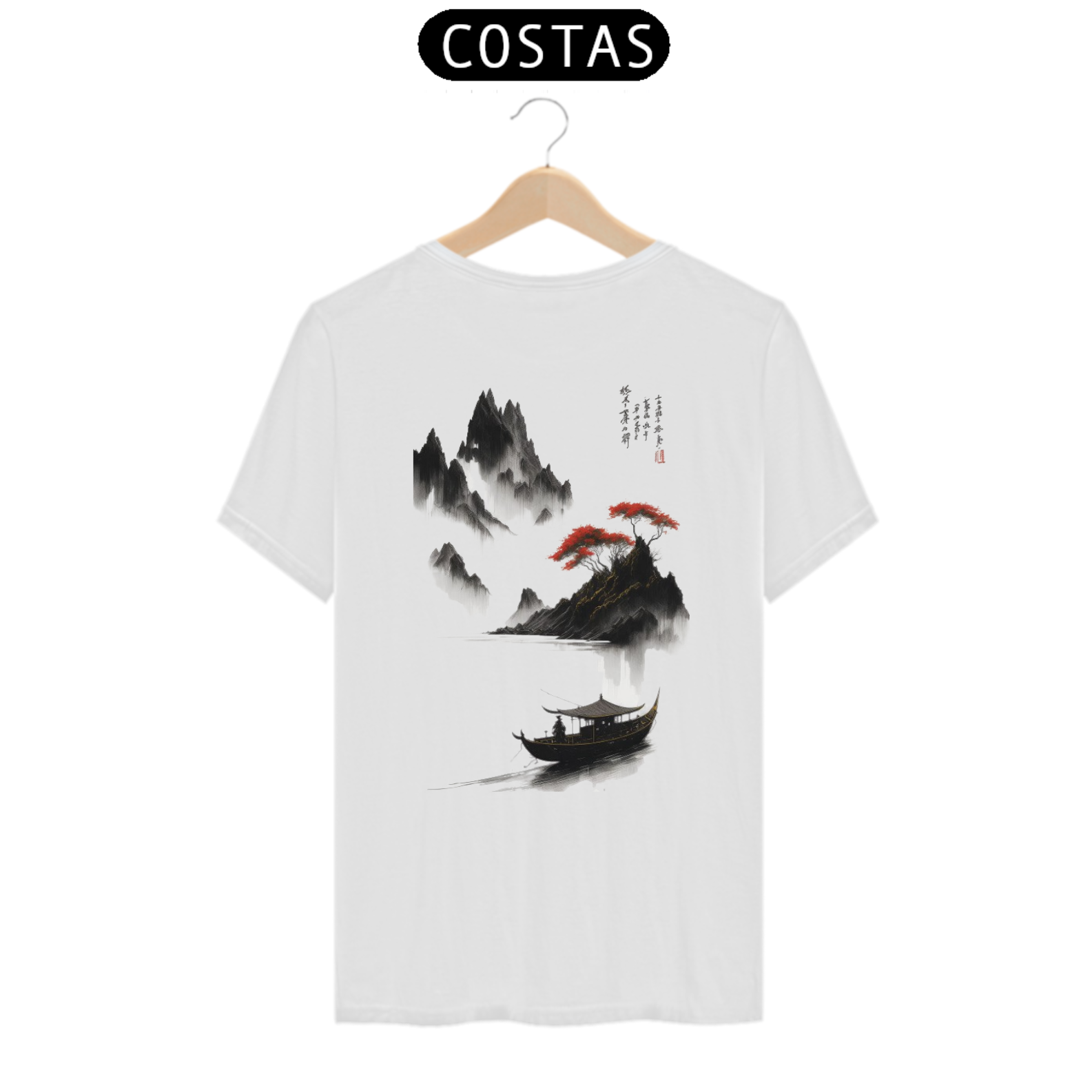 Camiseta paisagem chinesa