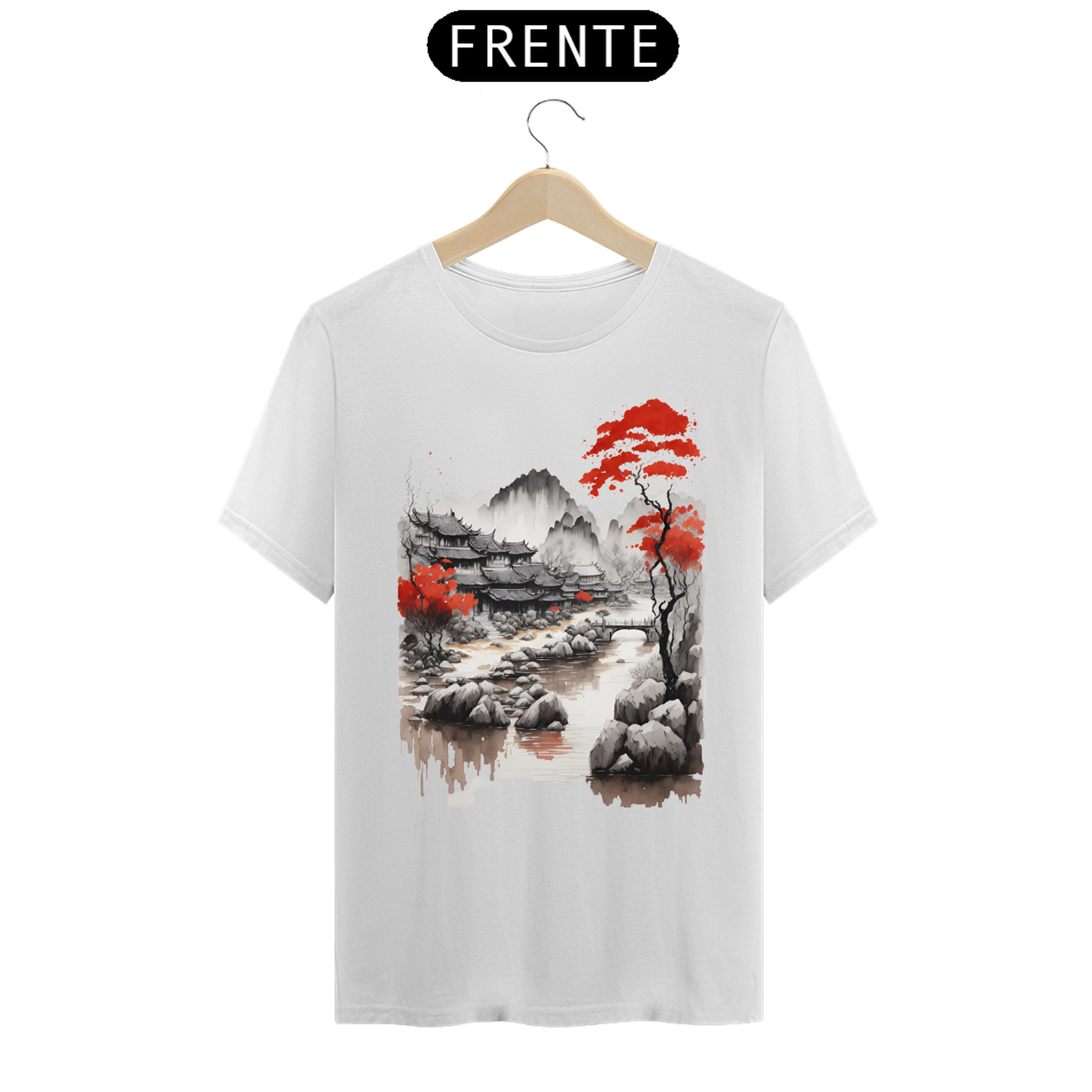 Camiseta paisagem chinesa