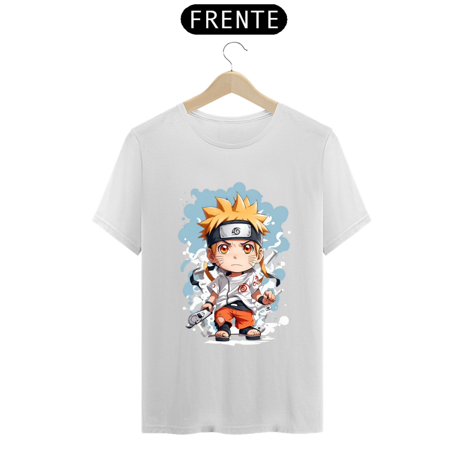 Camiseta Naruto cabeçudinho