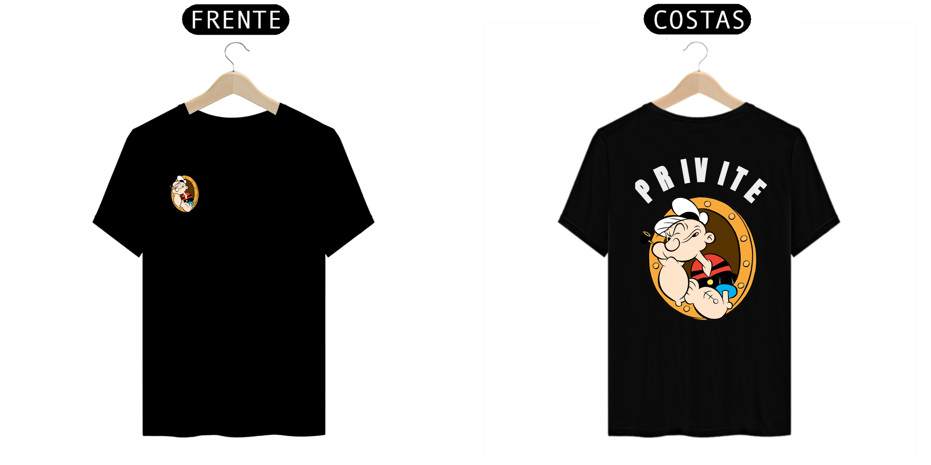 PRIVITE-Camiseta BLACK (Linha popeye)