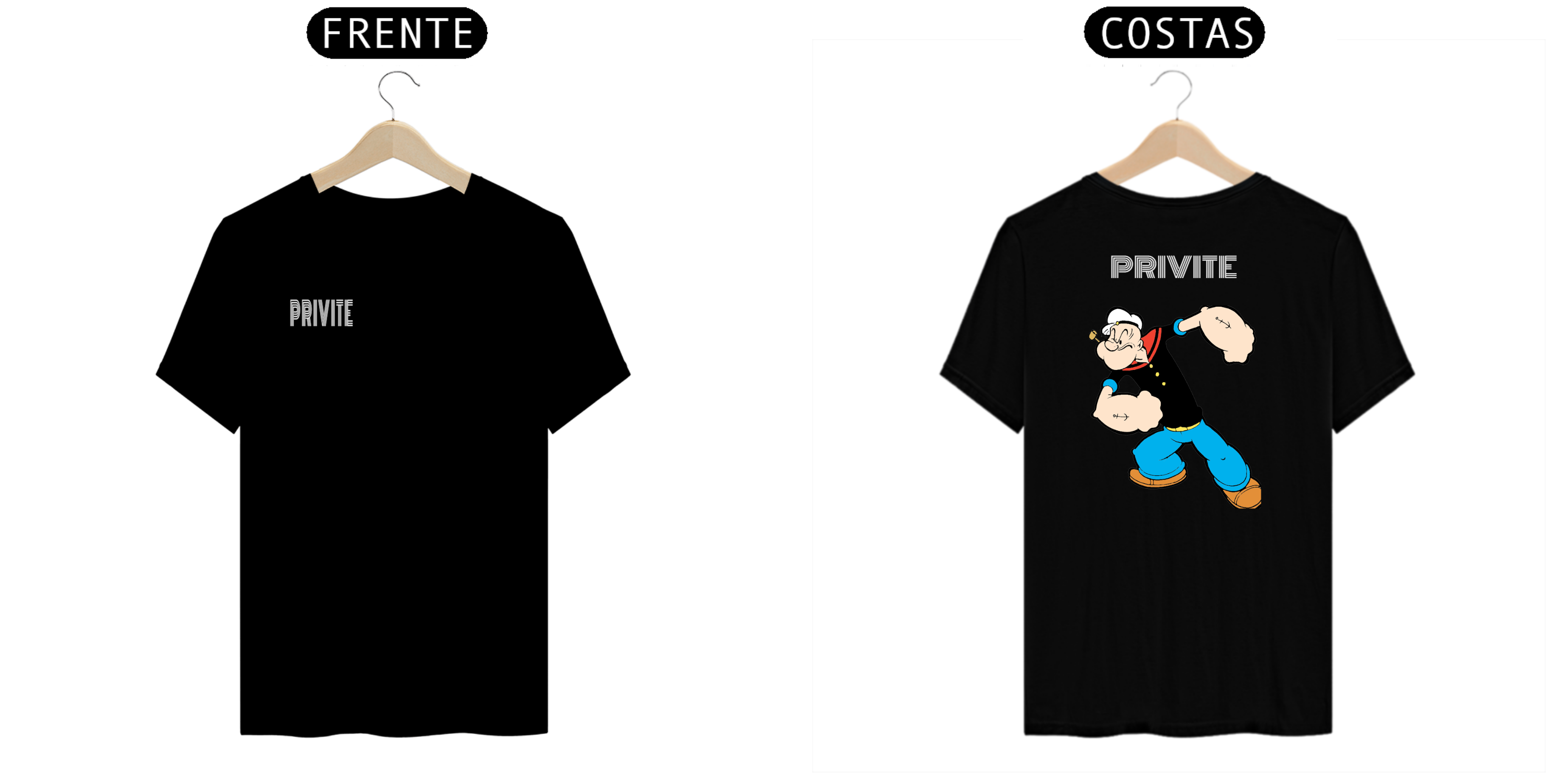 PRIVITE-Camiseta BLACK (Linha popeye)