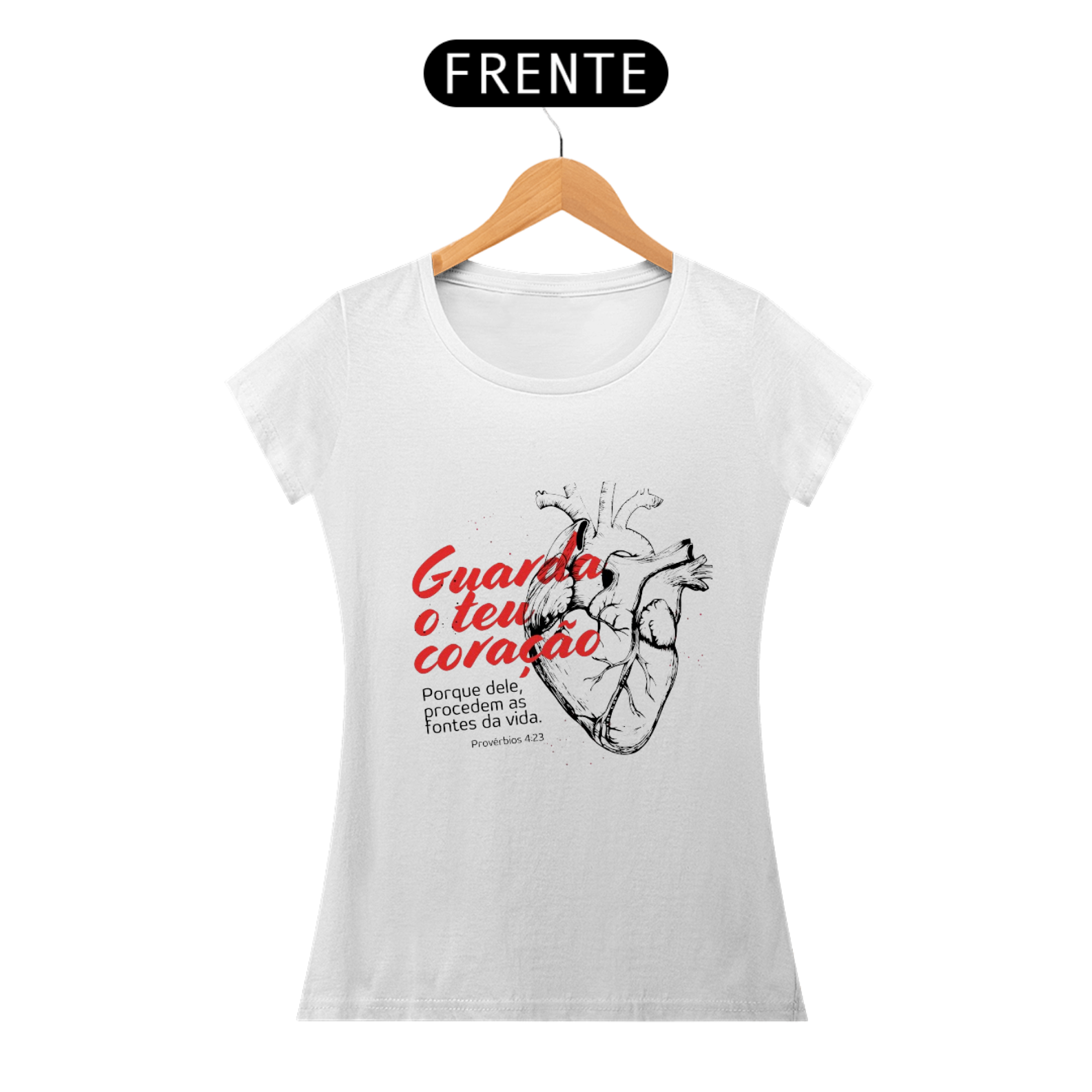 Nome do produto  Camiseta gurda o seu coração feminina