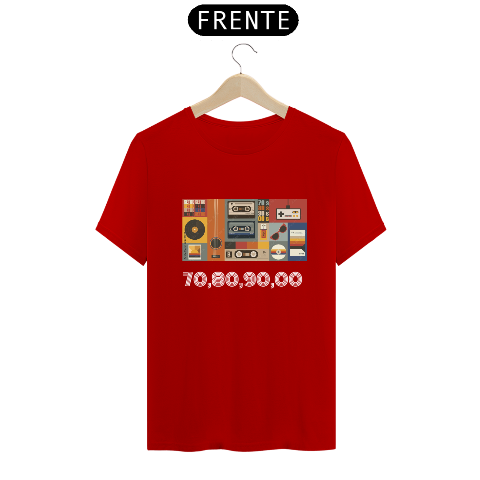 Camisa Retrô 70`s, 80`s, 90`s, 2000 T Shirt