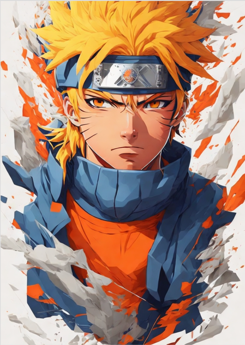 Pôster estilo Naruto