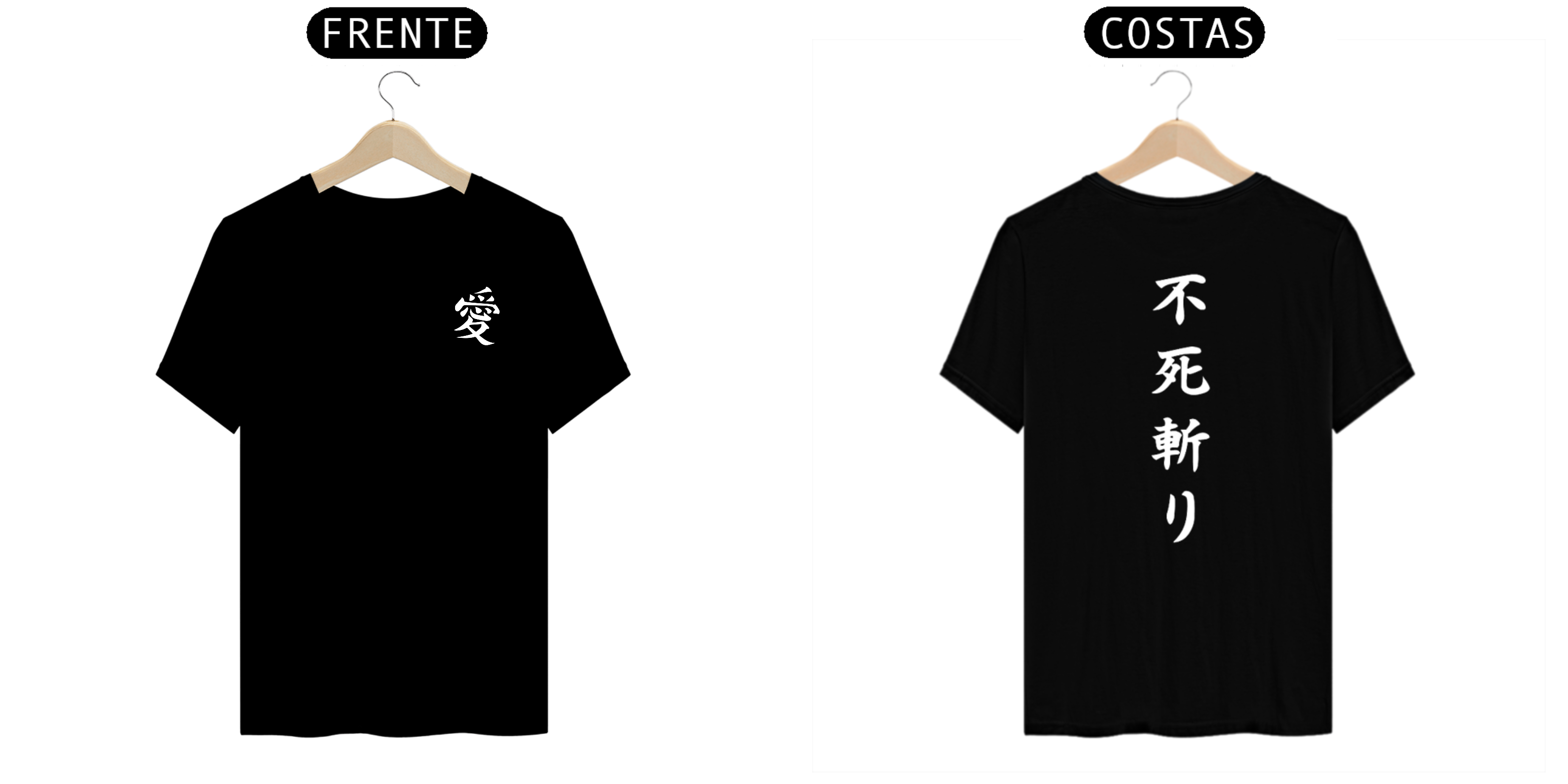 Camisa Kanji Japonês (Versão Branco)