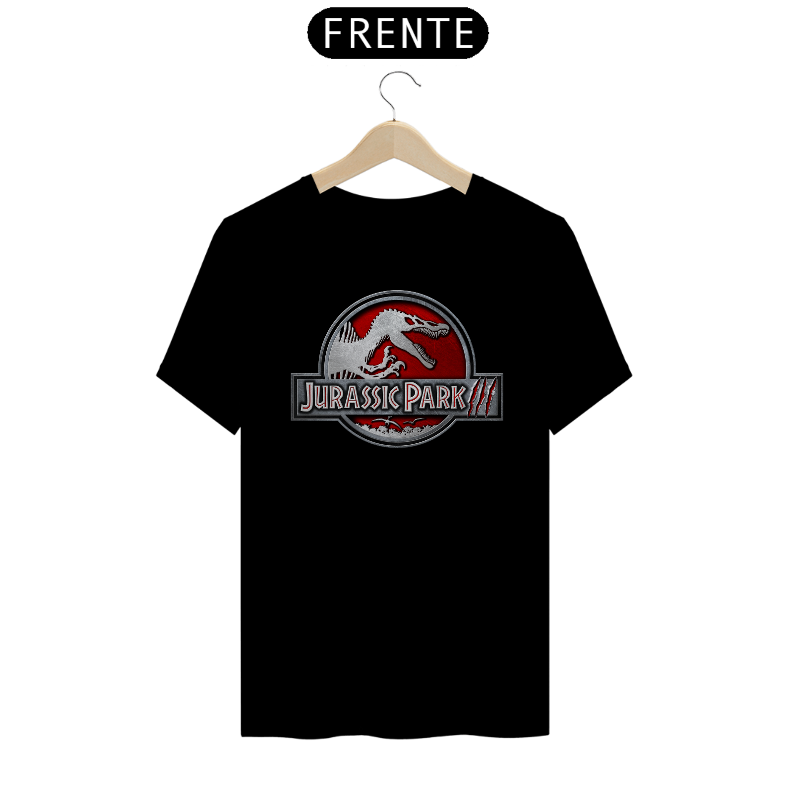 Nome do produto: Camiseta - JURASSIC PARK METAL 3D