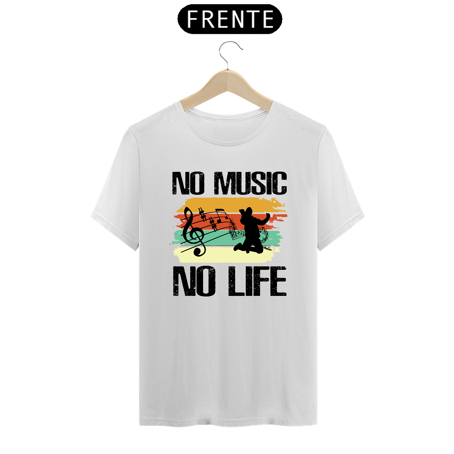 Camiseta Prime Arte Music - No Music No Life 02
