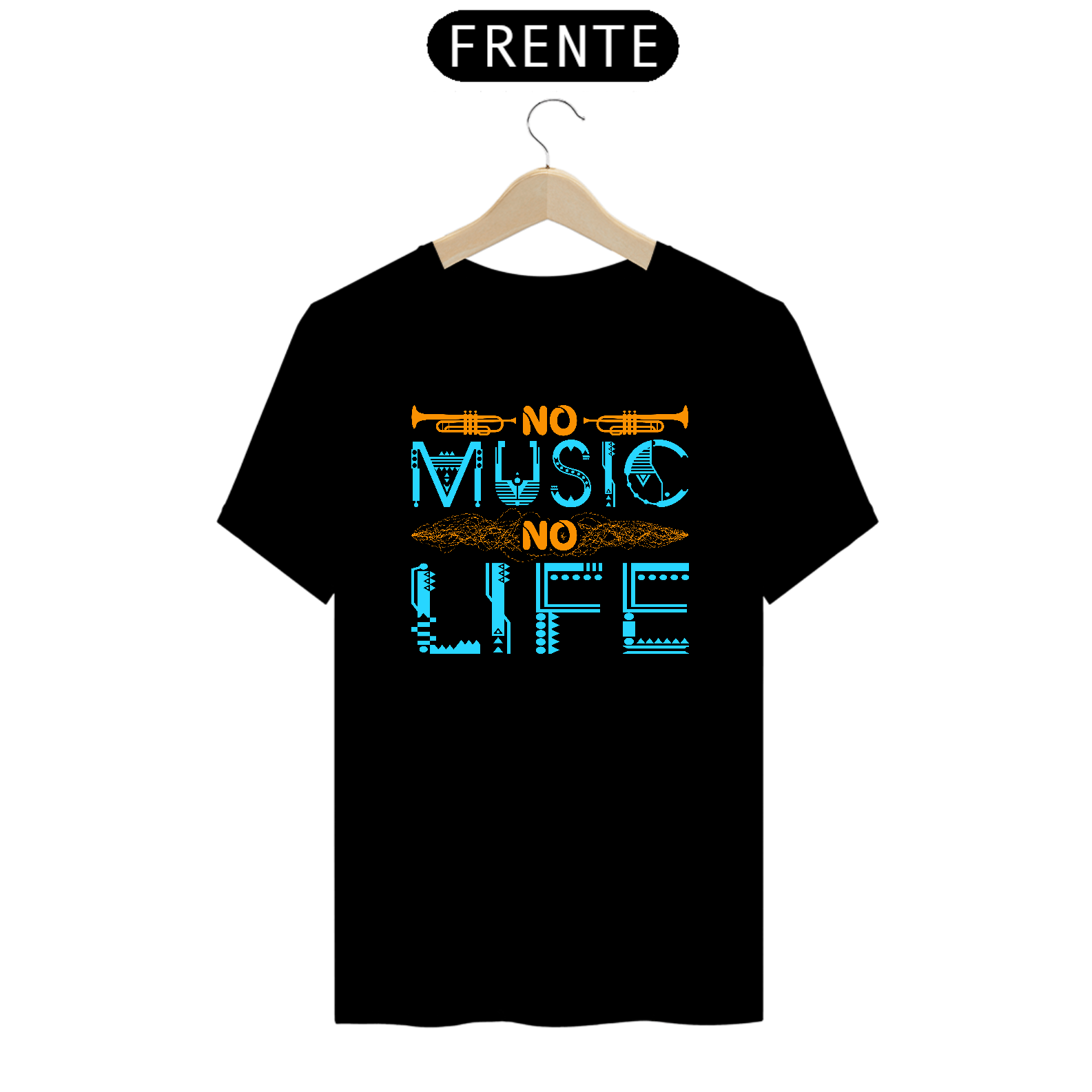 Camiseta Prime Arte Music - No Music No Life
