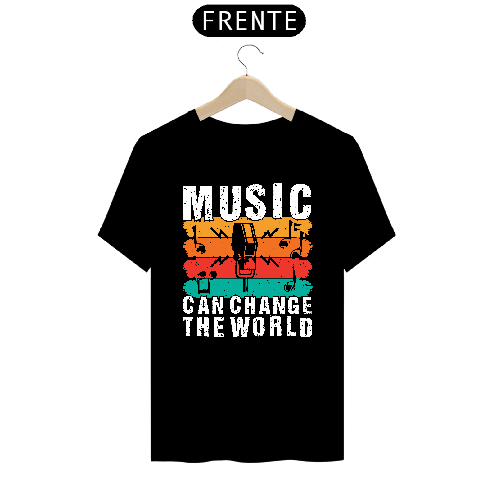 Camiseta Prime Arte Music - Music Can Change The World 1