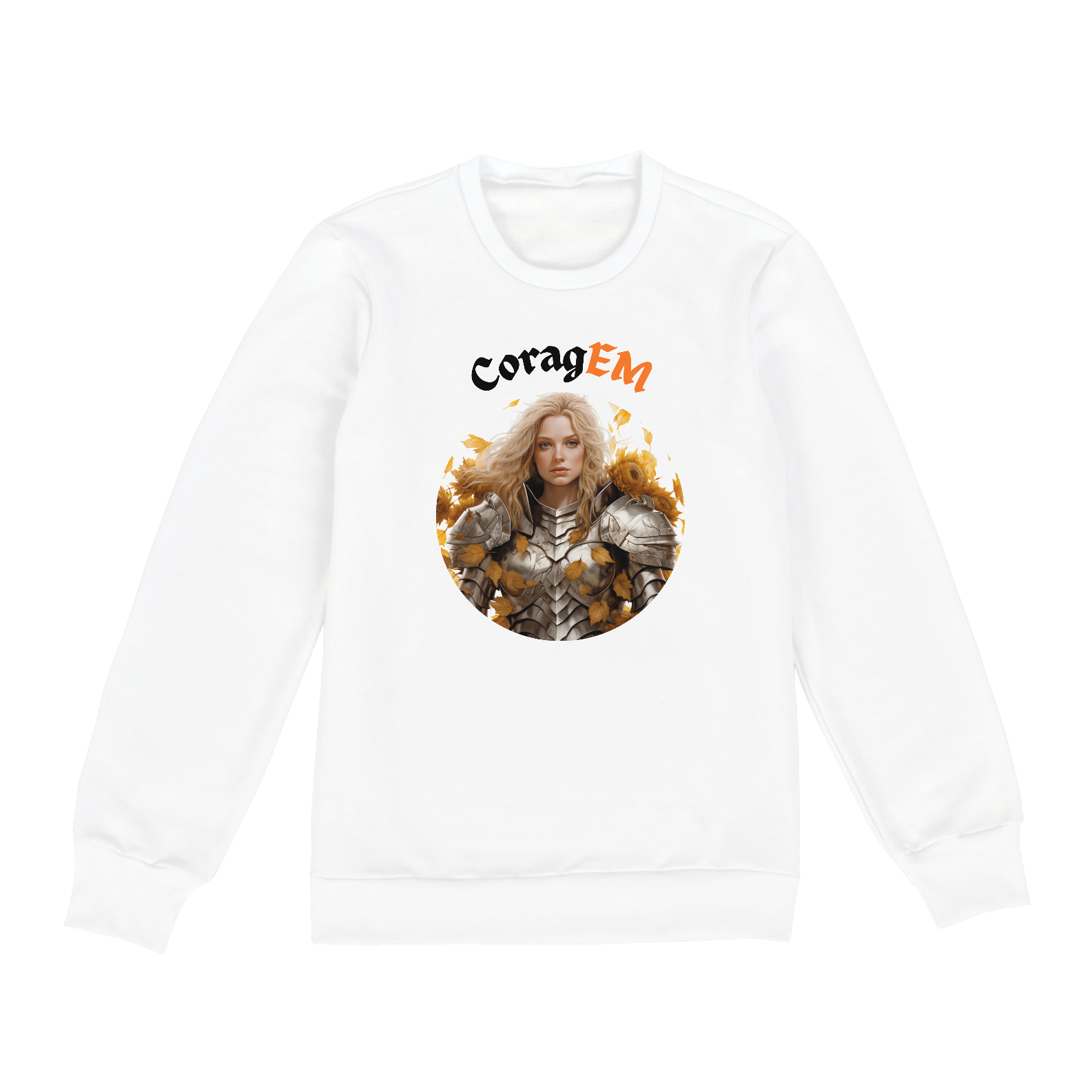 CoragEM -- Moletom V3 Feminina Branca