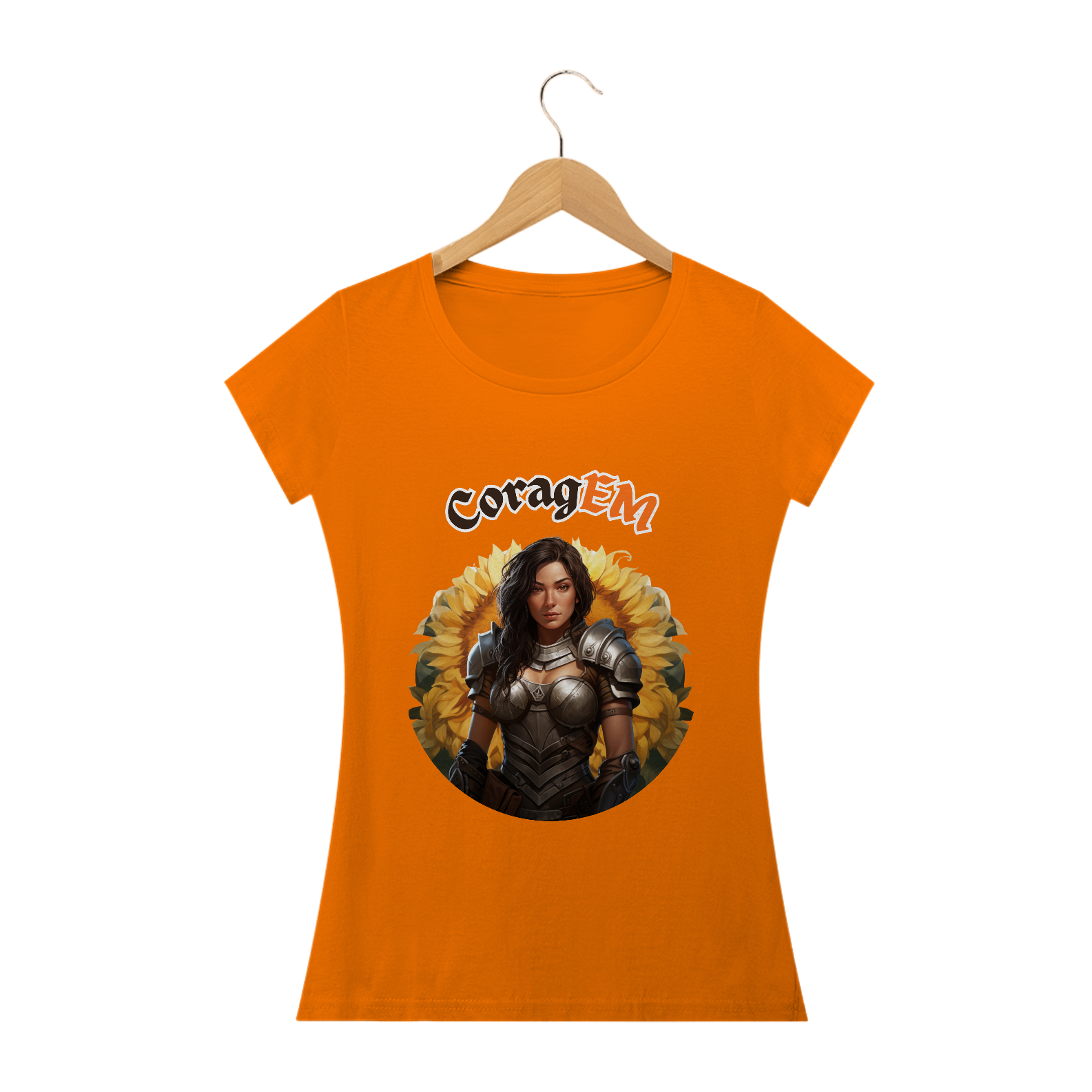 CoragEM -- Baby Look V2 Laranja