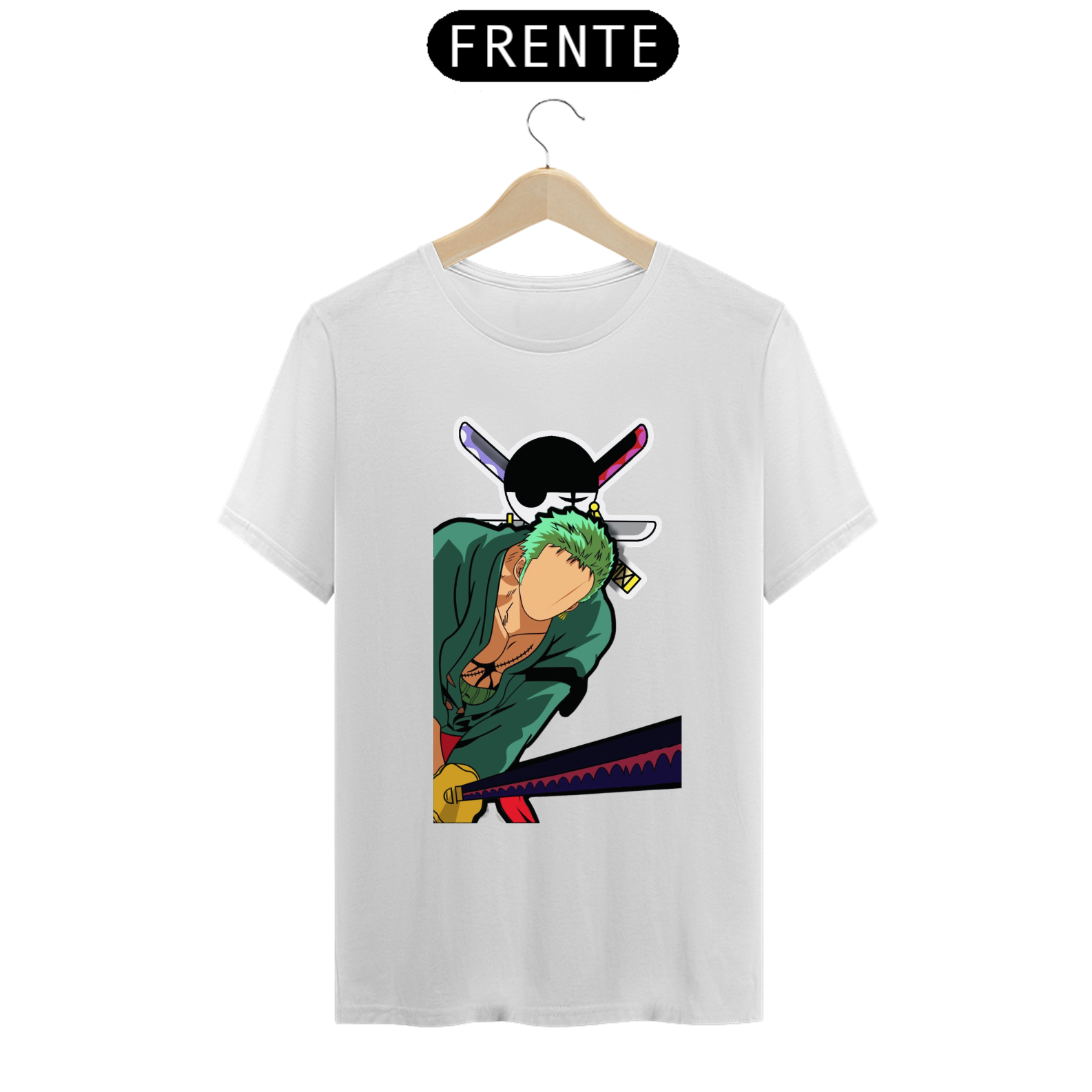 camisa One Piece - Zoro e logo