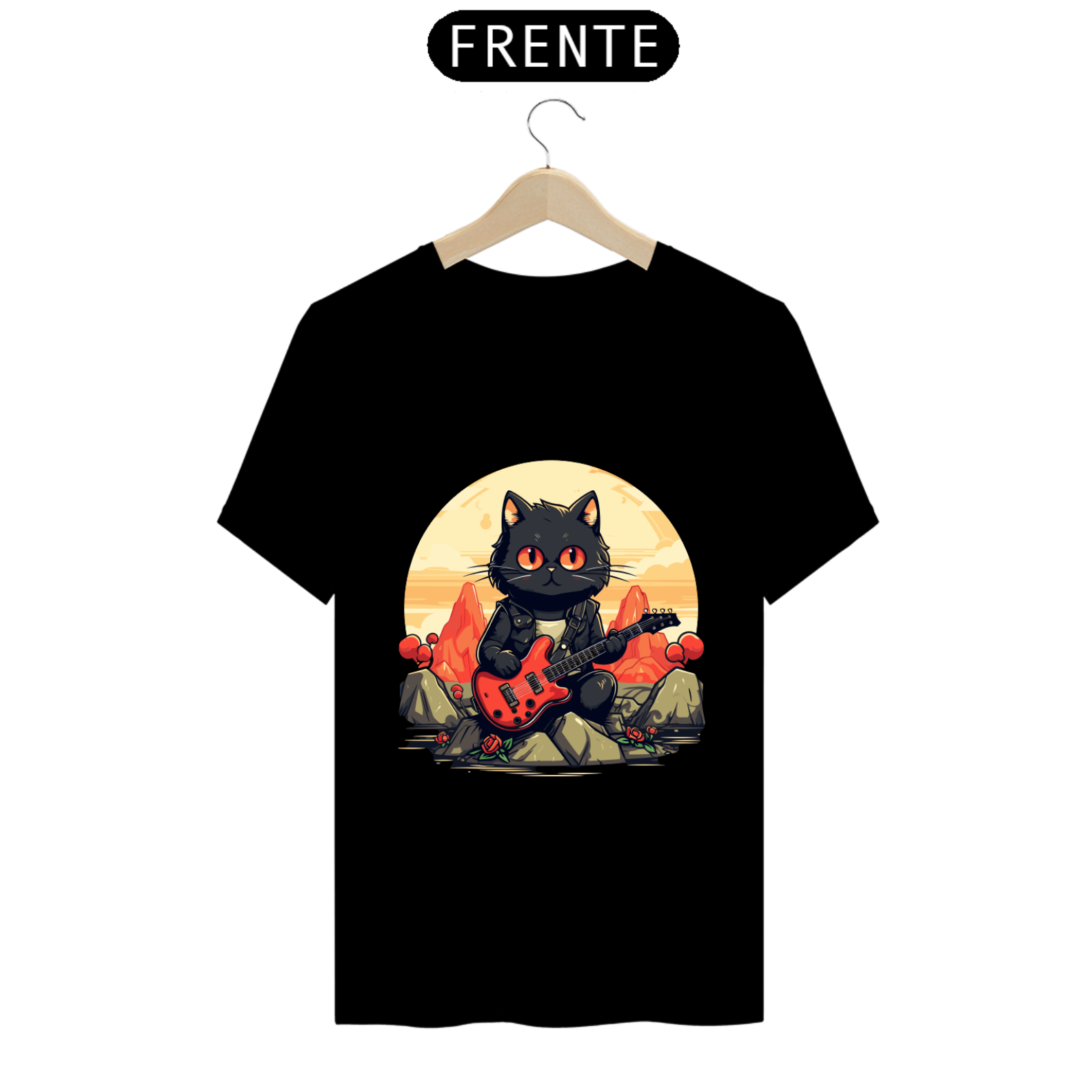 Nome do produto  Camiseta Cat Rock