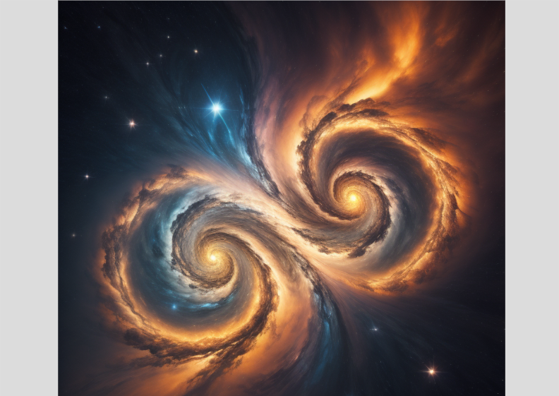 Galáxias se Chocando - Quadro