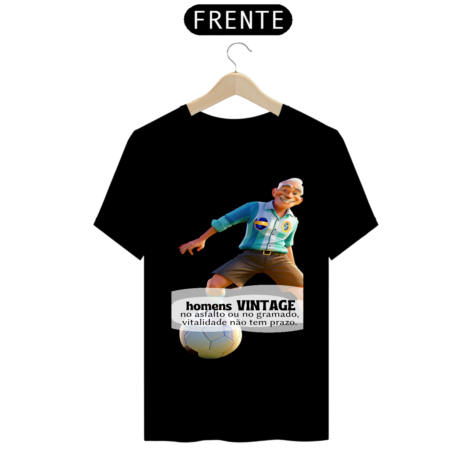 camisa masculina 'Vitalidade' - Adolescente Vintage