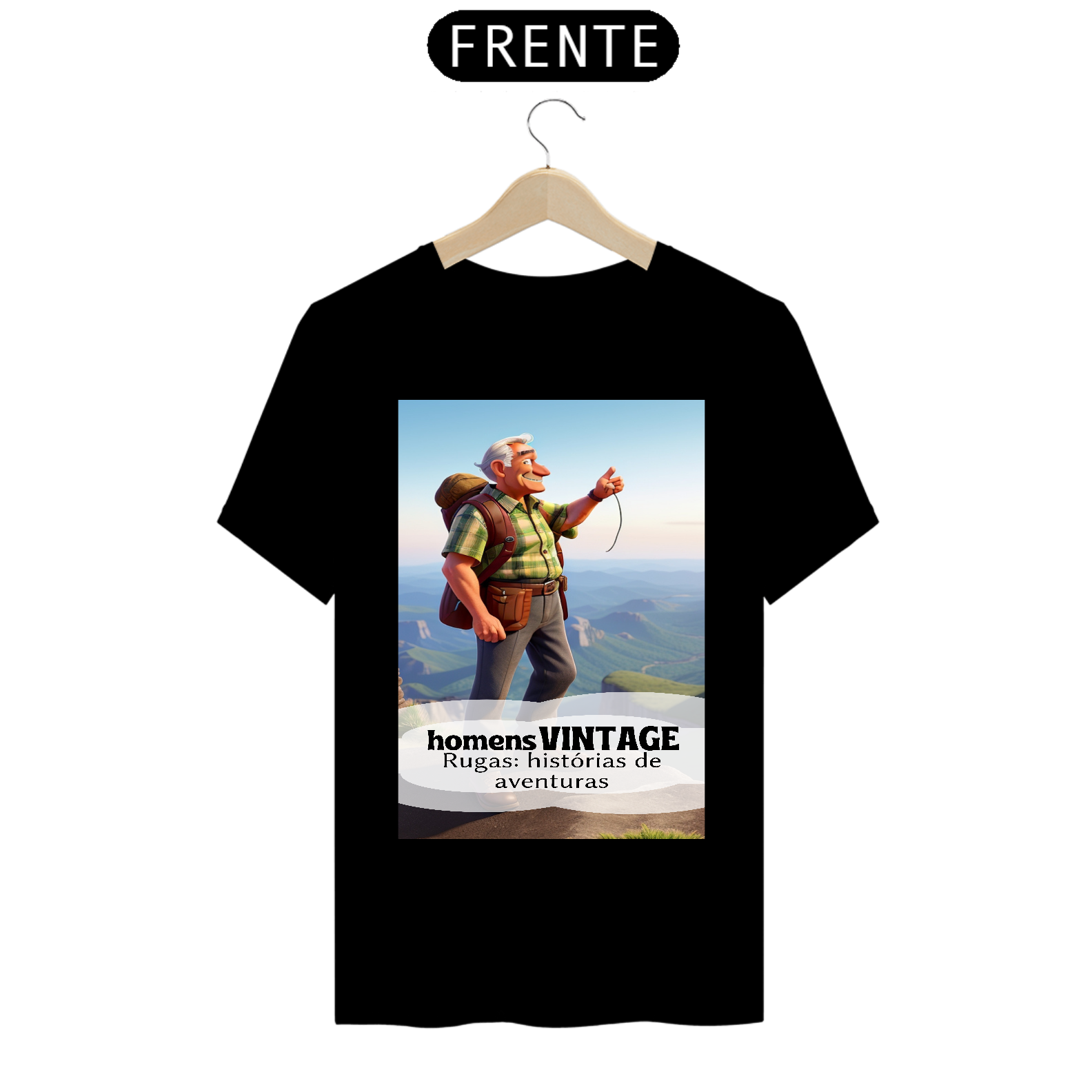 Camisa masculina 'Aventuras' - Adolescente Vintage