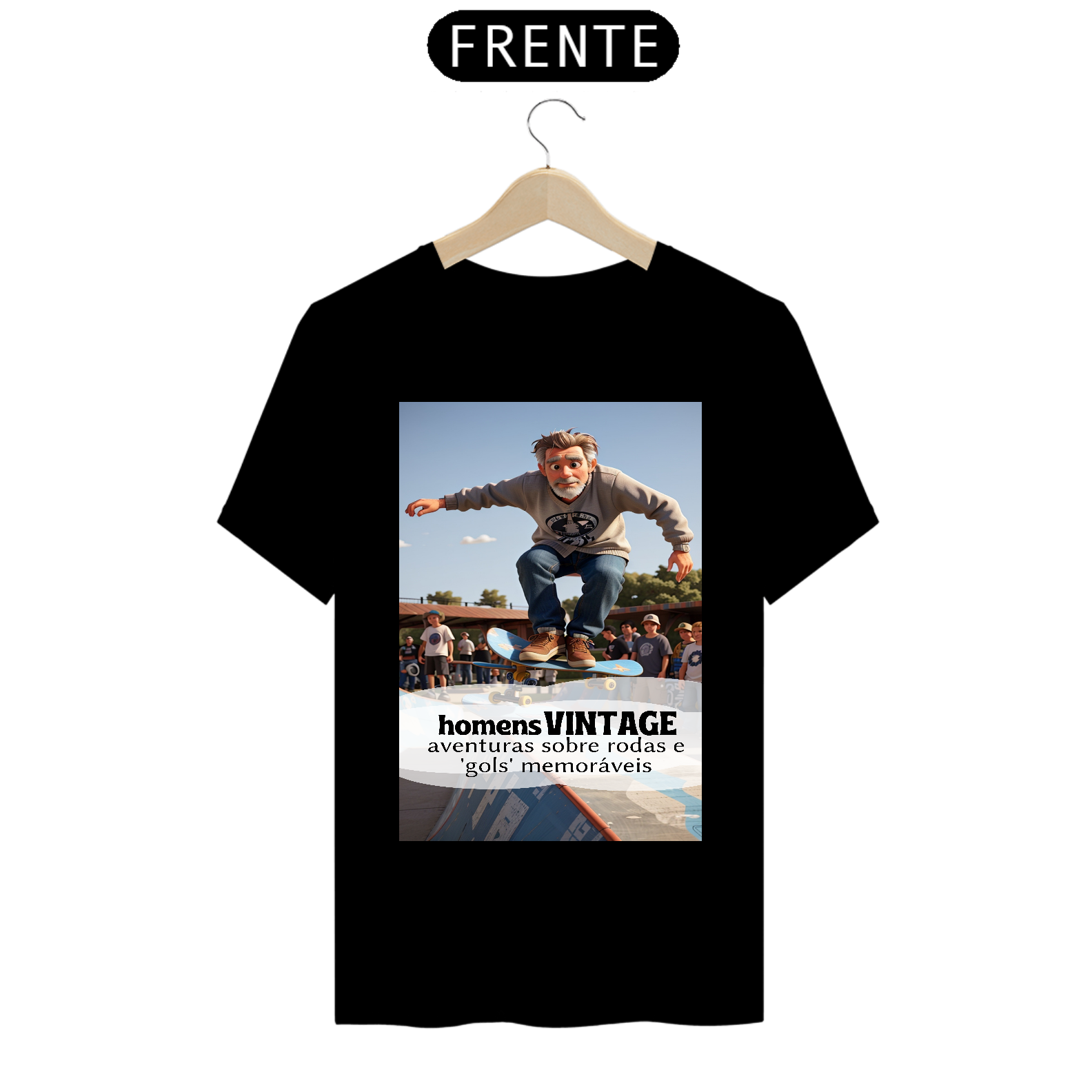 Camisa masculina 'Gols' - Adolescente Vintage