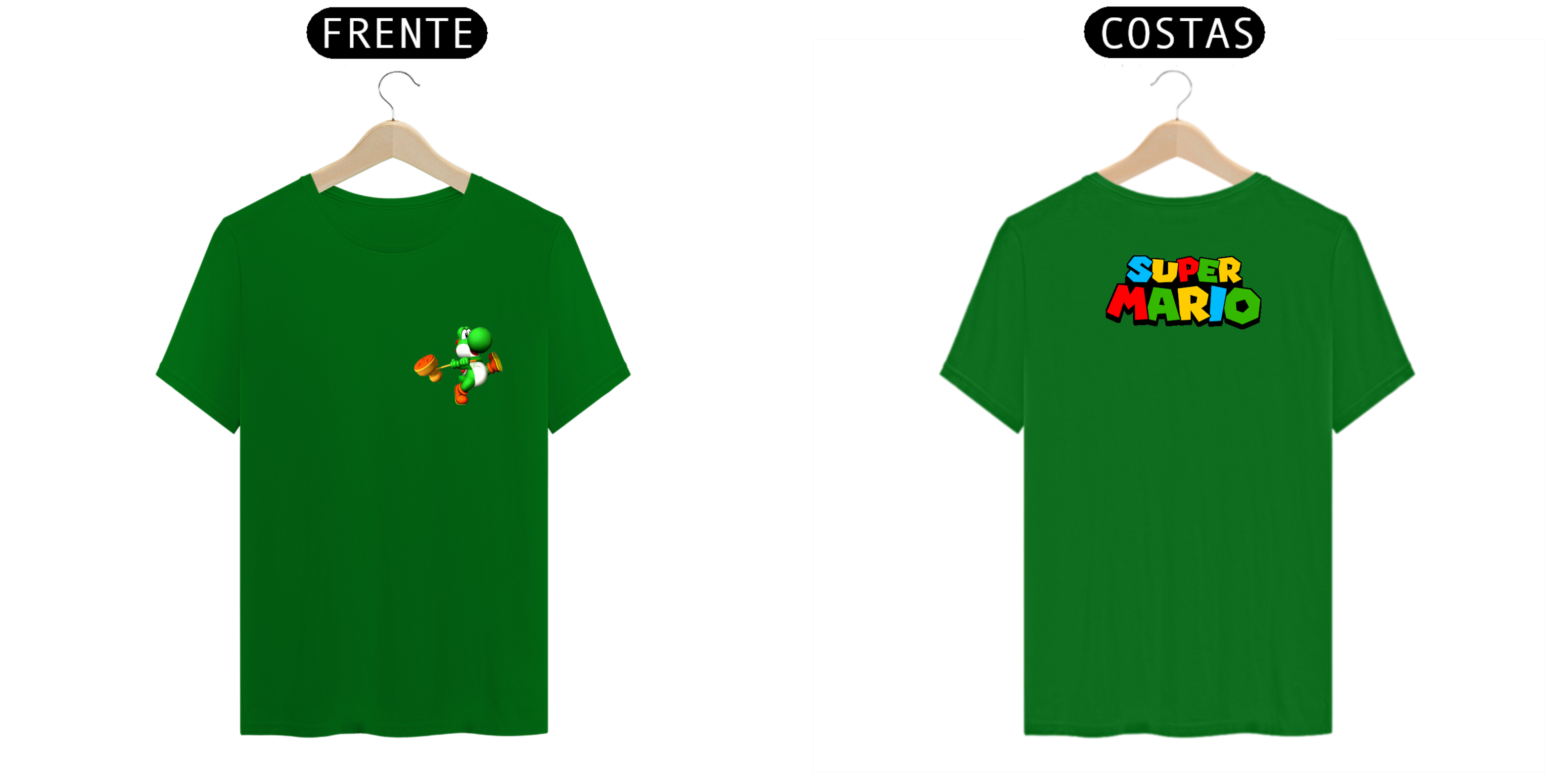 T-Shirt Classic Camisa Super Mario Yoshi em