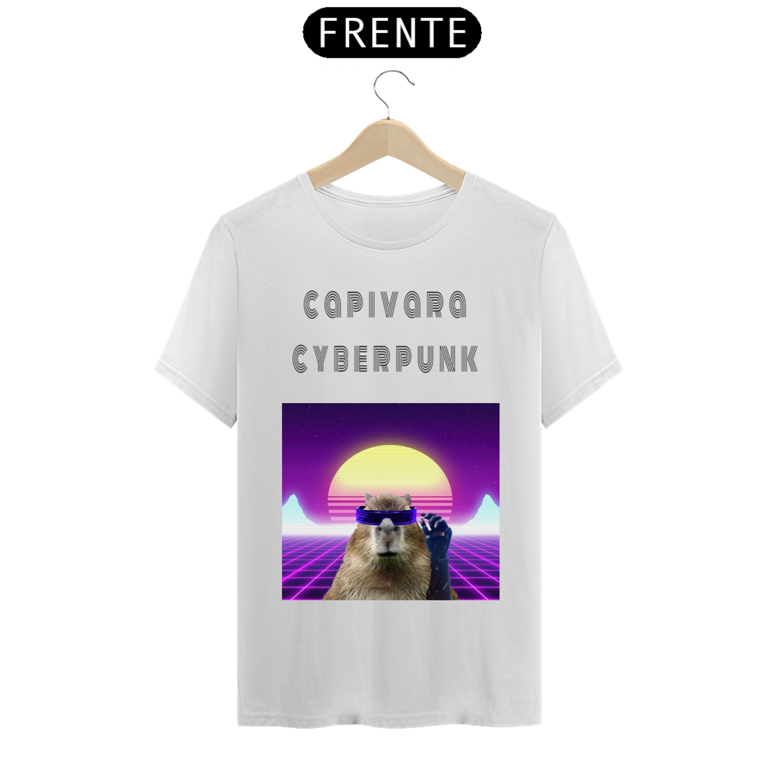 camiseta capivara Cyberpunk