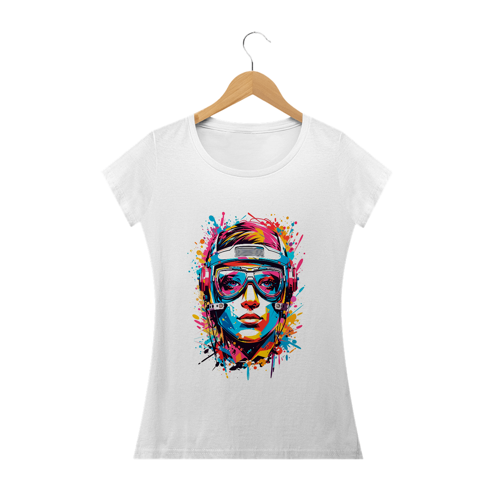 0000004 - Baby Long Grafitti Art 004 Mulher Futurística