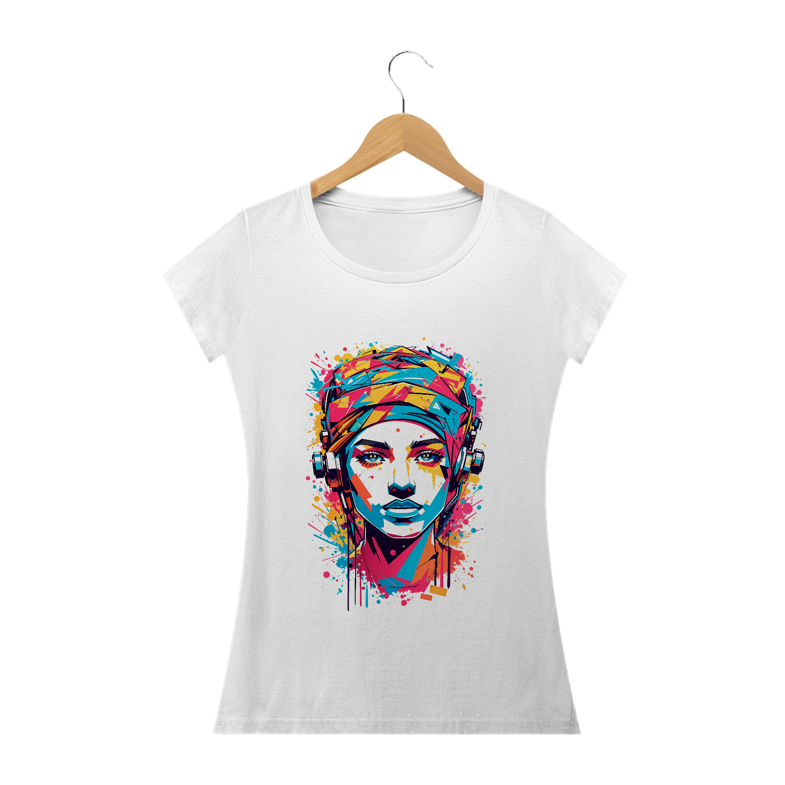 0000010 - Baby Long Grafitti Art 010 Mulher Futurística