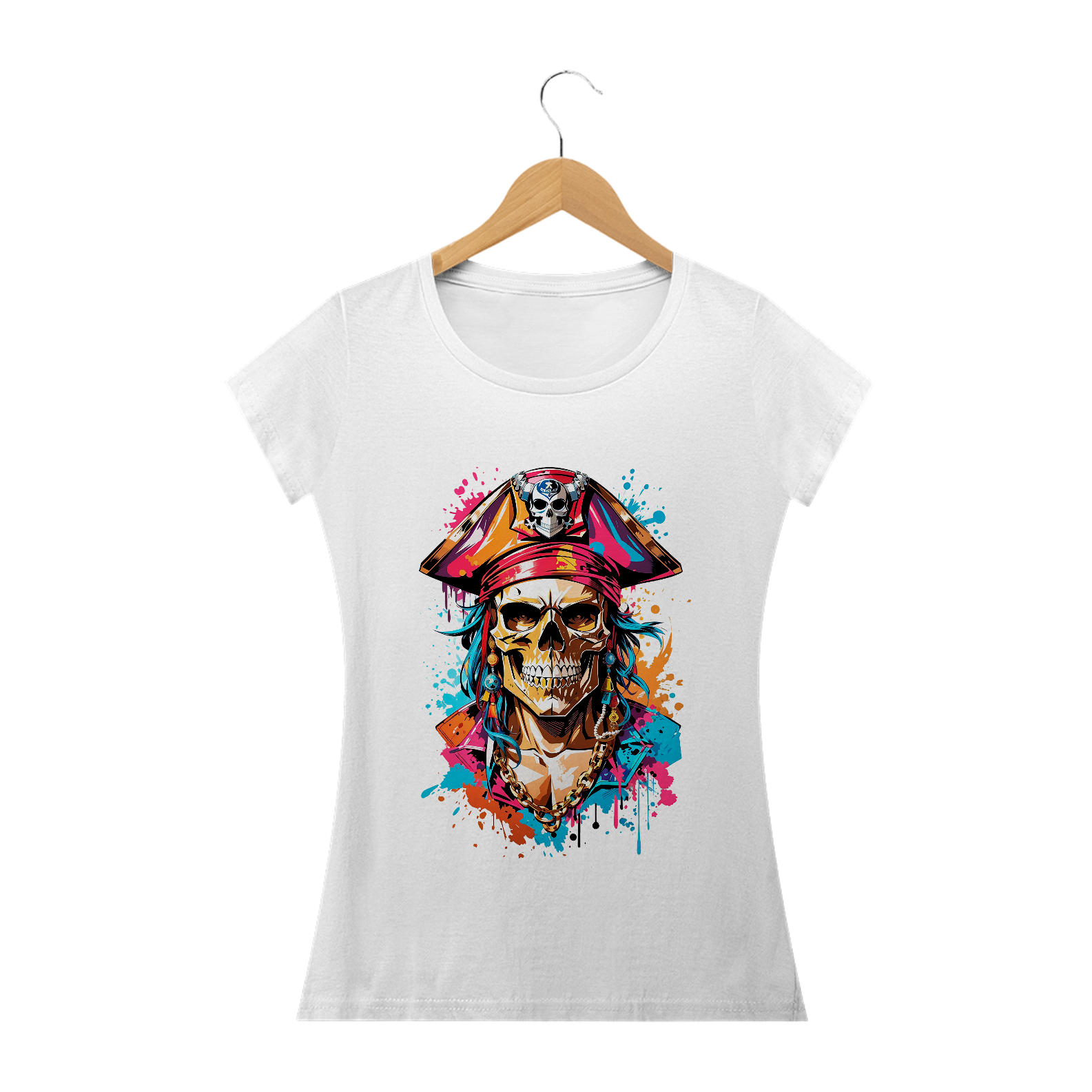 0000016 - Baby Long Grafitti Art 016 Caveira Pirata