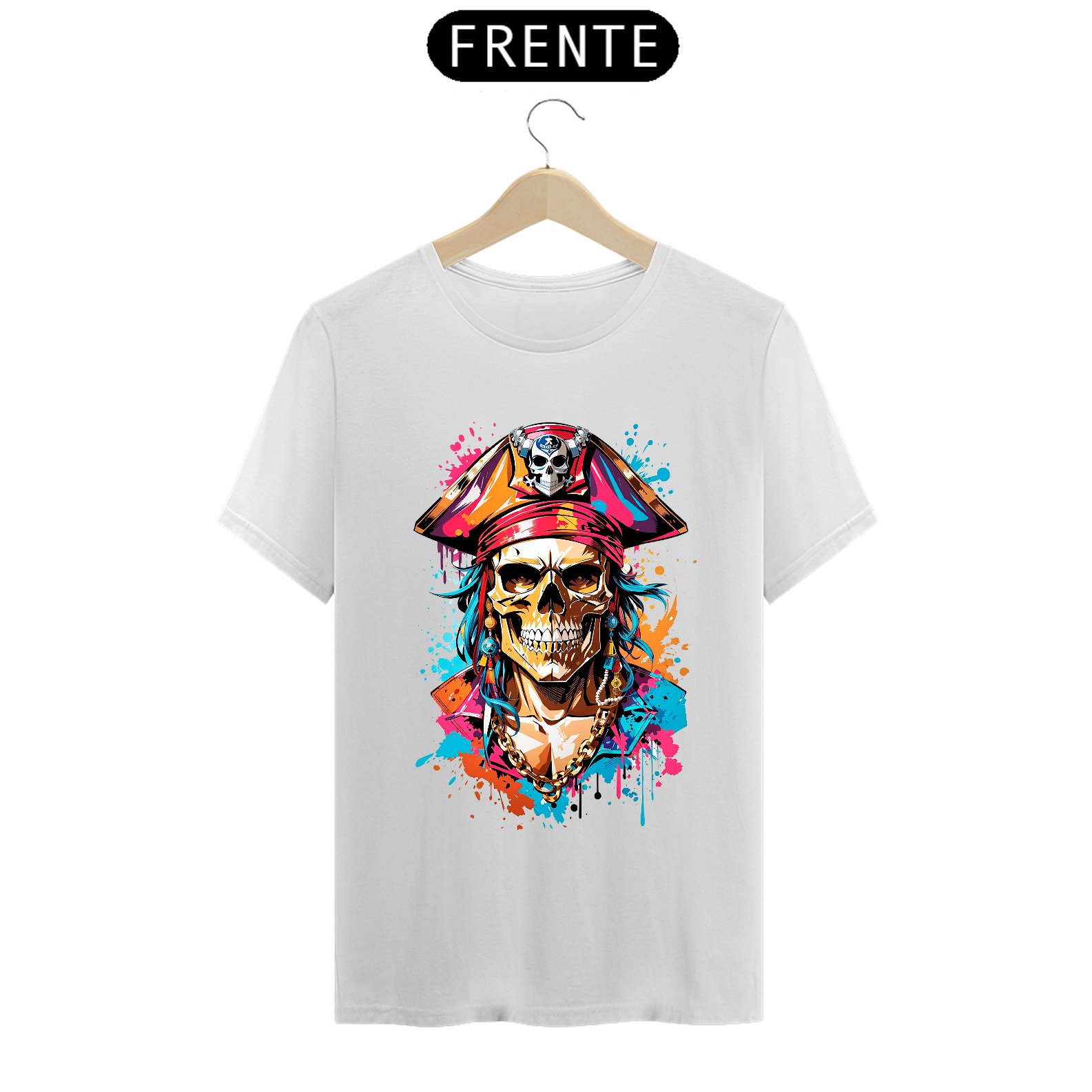 0000037 - T-Shirt Grafitti Art 016 Caveira Pirata