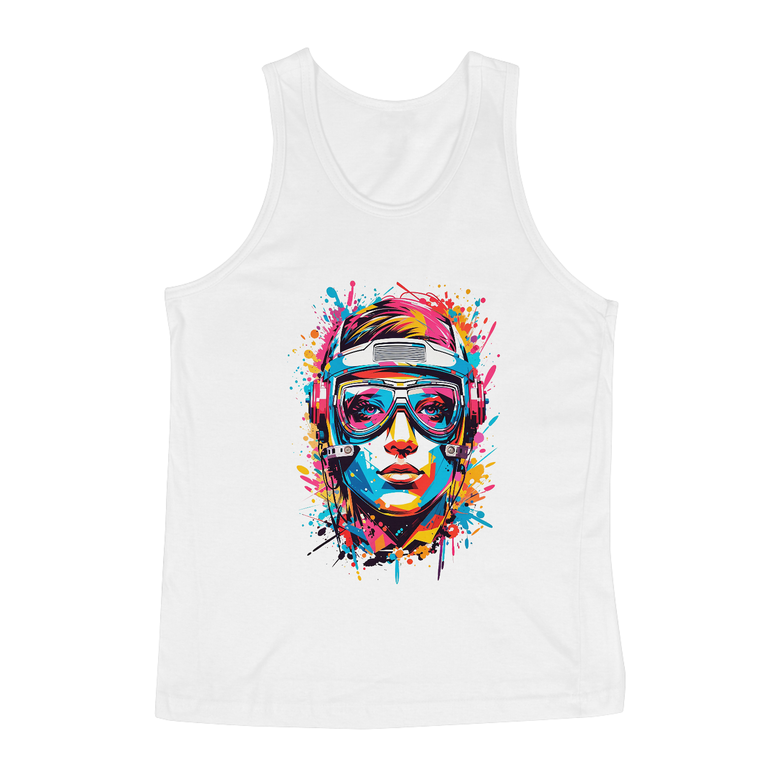 0000109 - Regata Grafitti Art 004 Mulher Futurística