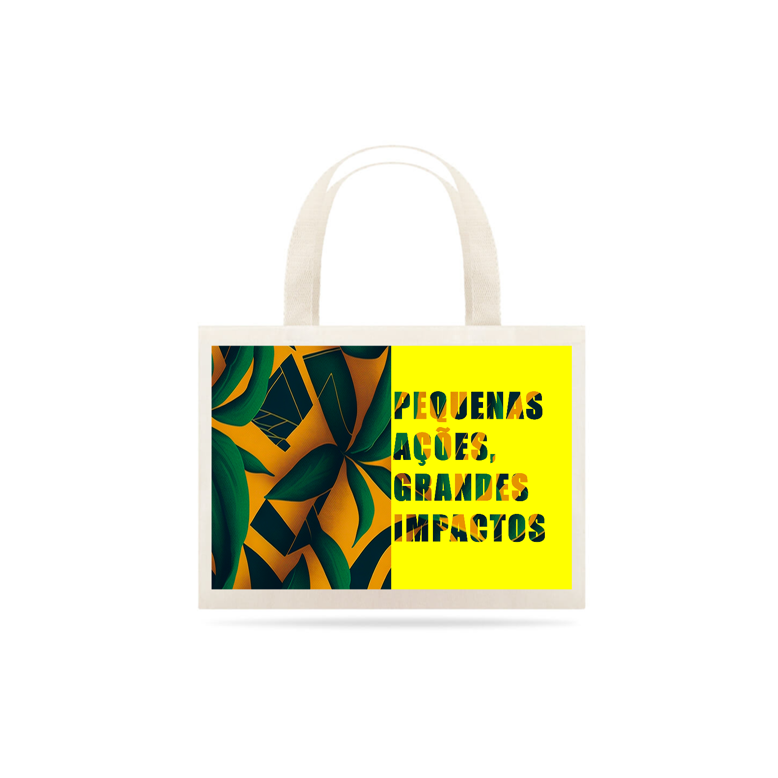 0000291 - Ecobag Frases Ecológicas 012 Pequenas Ações, Grandes Impactos