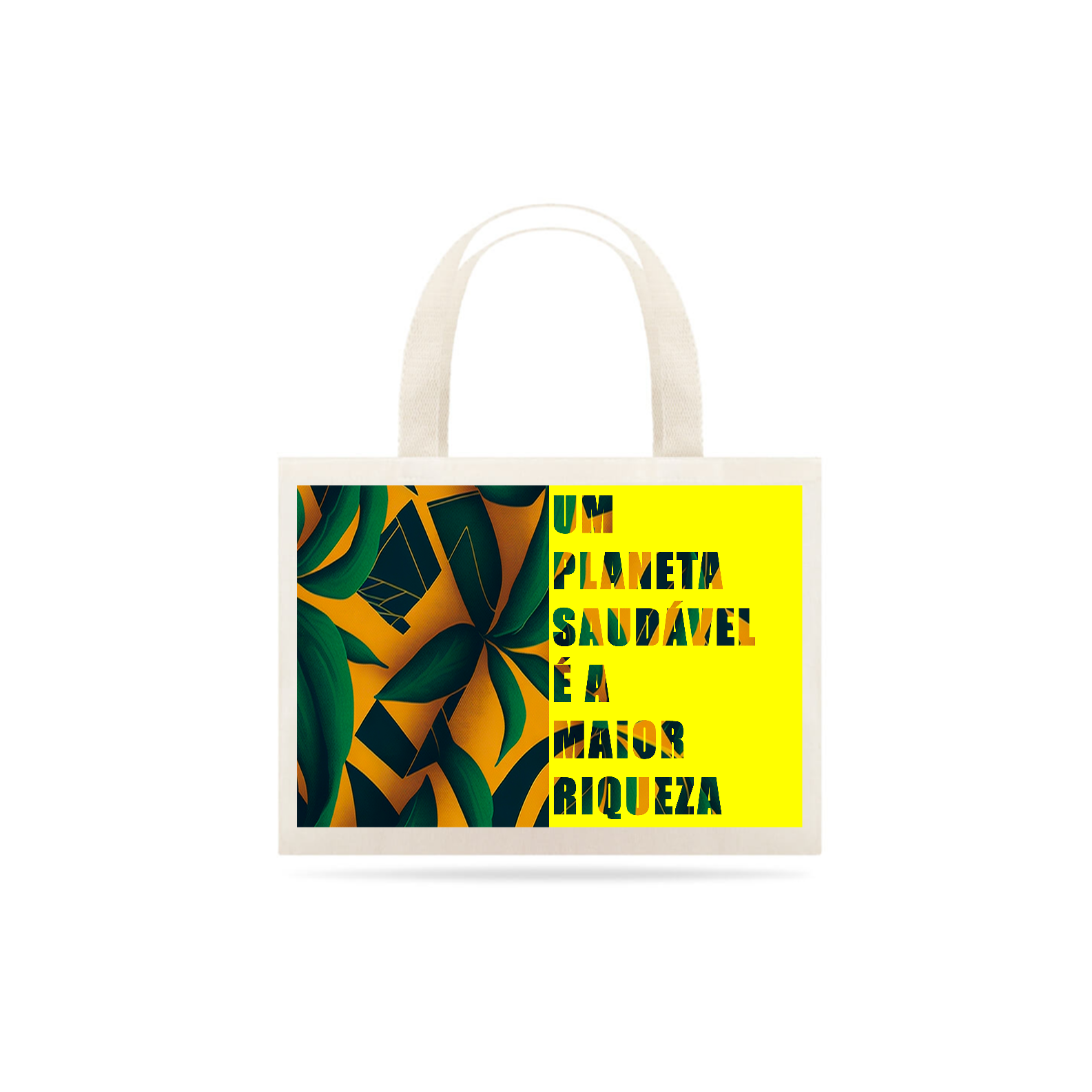 0000299 - Ecobag Frases Ecológicas 020 Um Planeta Saudável É A Maior Riqueza