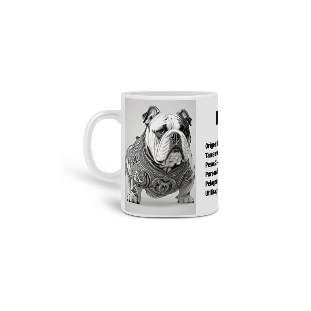 0000256 -  Caneca Pet Dog 002 Bulldog Inglês