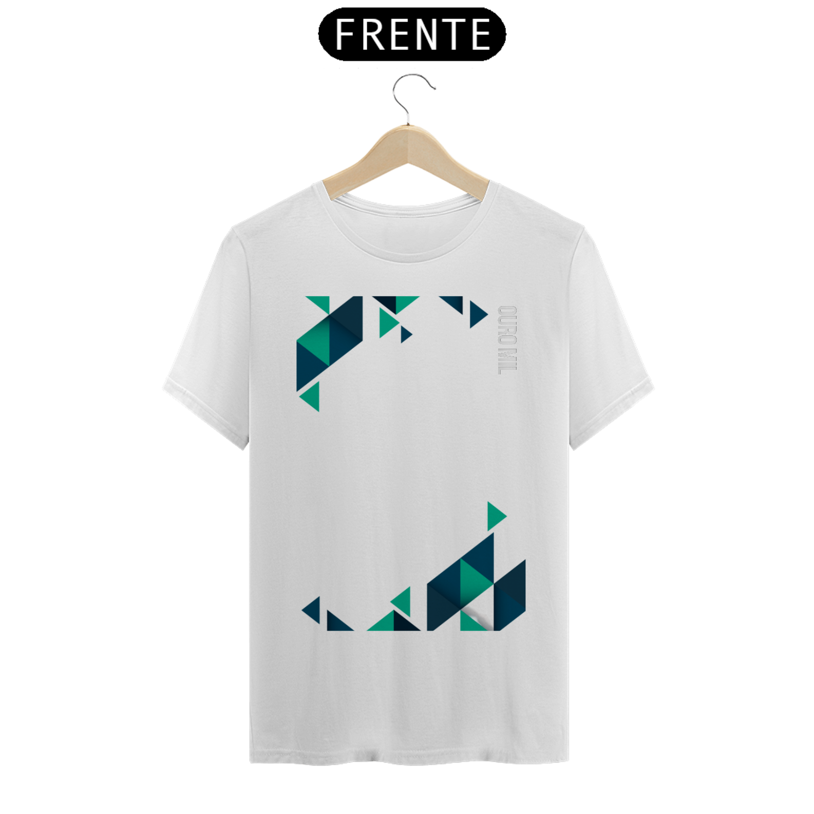 CAMISETA ESTAMPADA  LINHA ABSTRATA VERDE