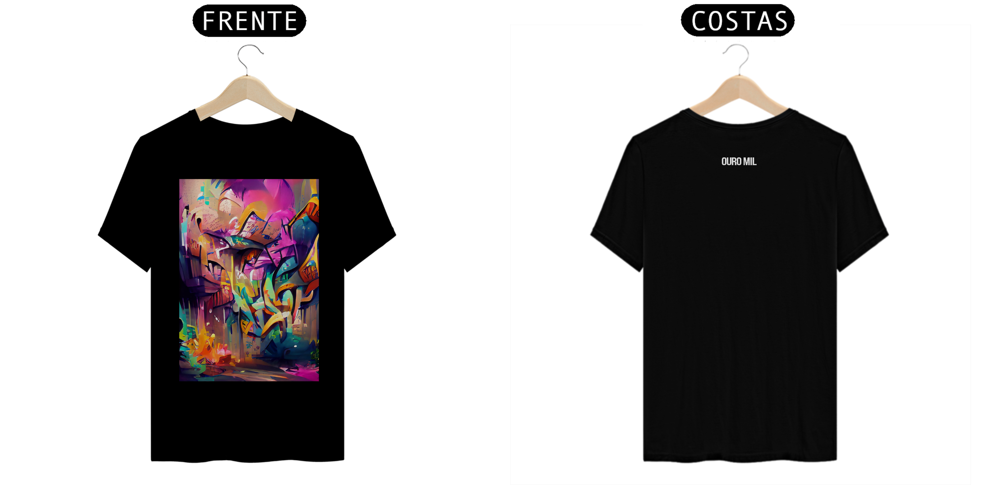 CAMISETA ESTAMPADA ABSTRATA GRAFITE DE RUA