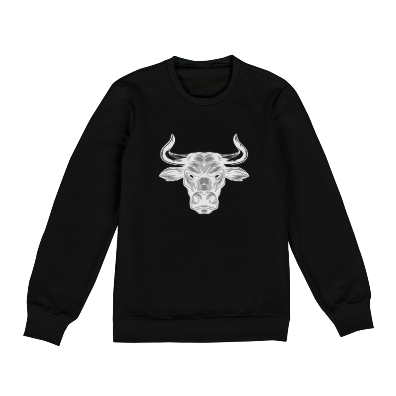 MOLETOM UNISEX WHITE BULL