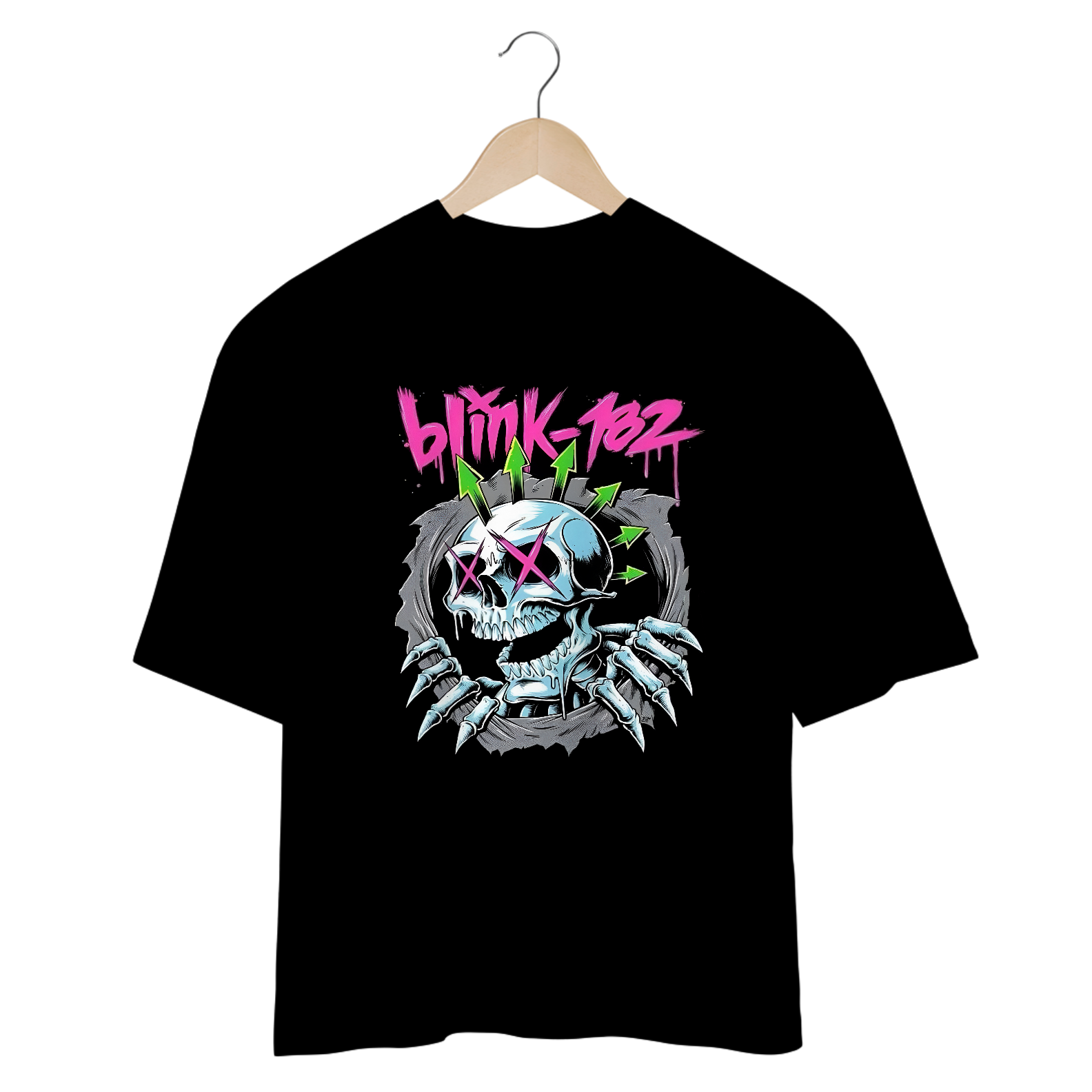 Nome do produto: Camiseta blink 182 Oversized 100 Por Cento  Algodão Fio 20.1 penteado   CAMISETA OVERSIZED  PREMIUMe gramatura de 220g.  SUPER PROMOÇÃO 