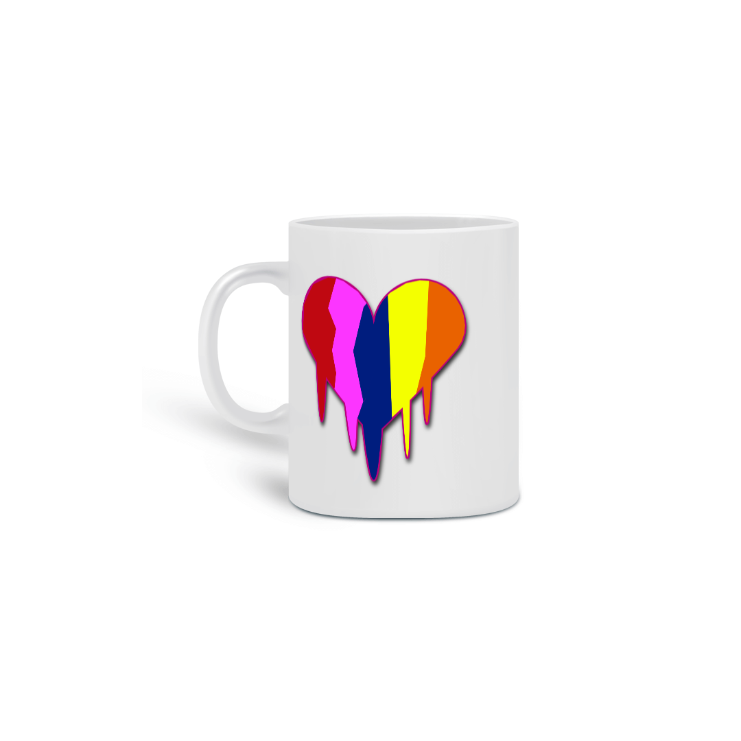 Nome do produto: Canéca Coração Colorido