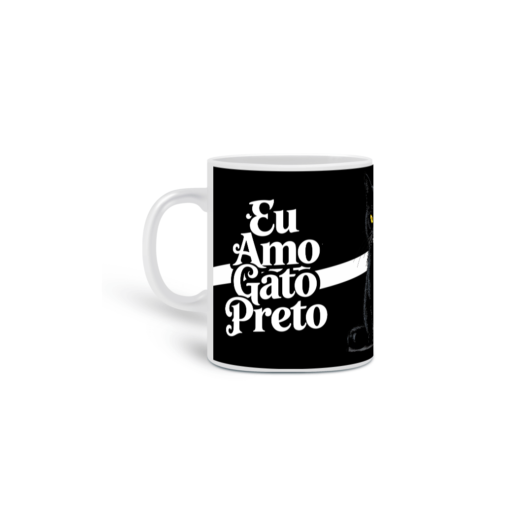 Caneca - Eu Amo Gato Preto