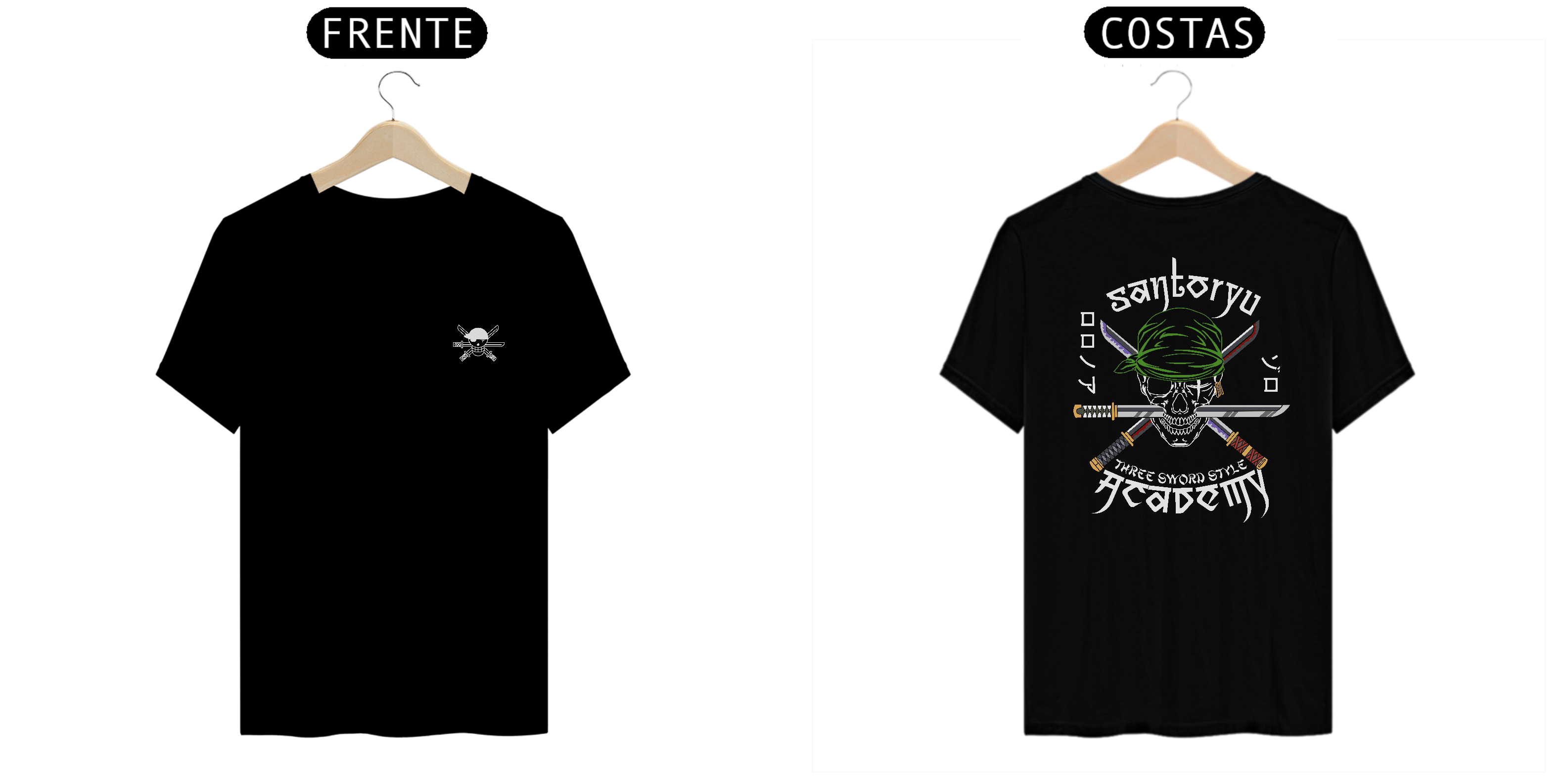 Camiseta Santoryu preta unissex