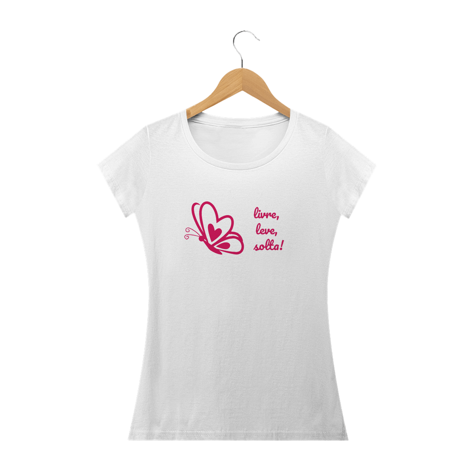 Nome do produto: Camiseta Feminina Livre, Leve, solta!