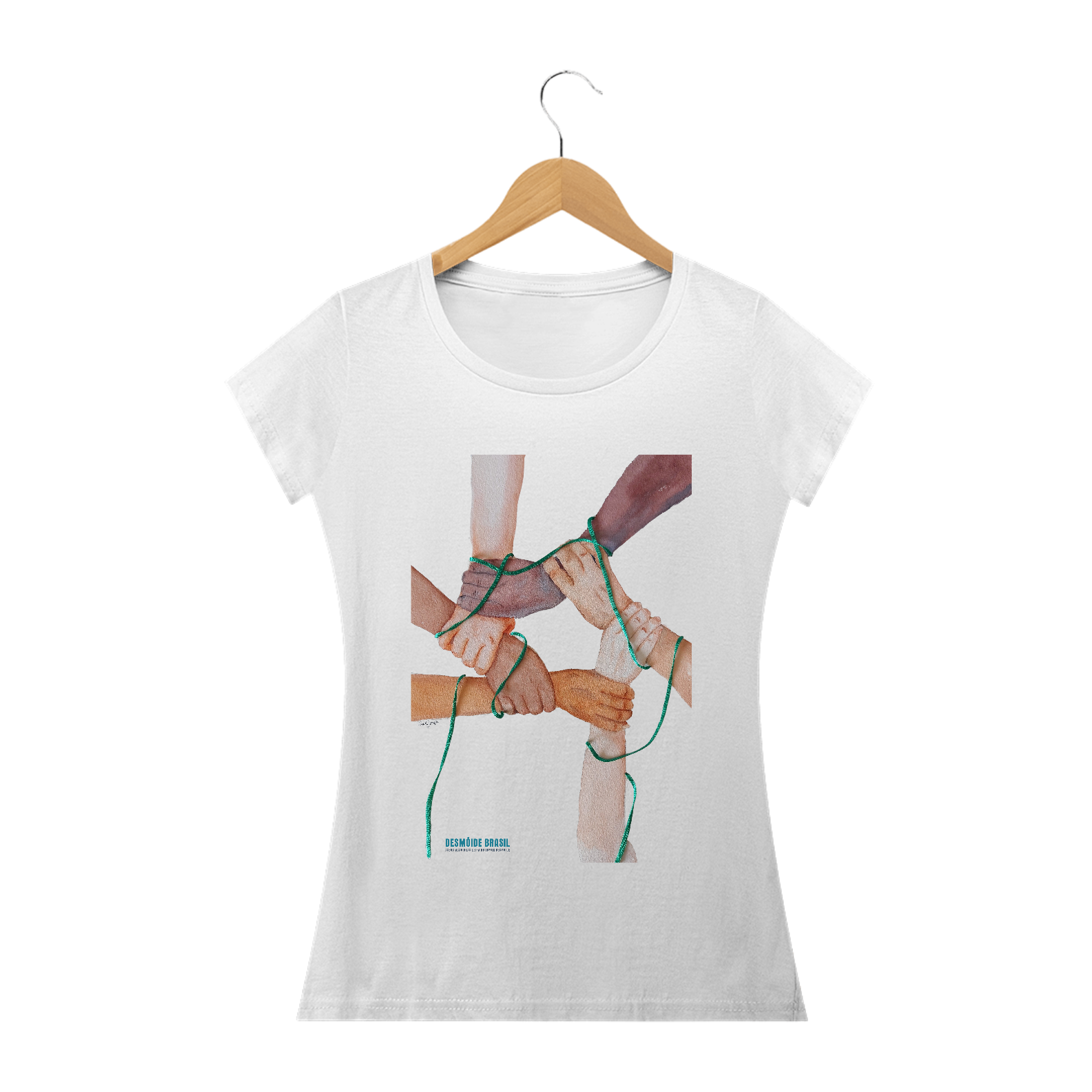 Camiseta SLIM Entrelaços por Carol Menezes