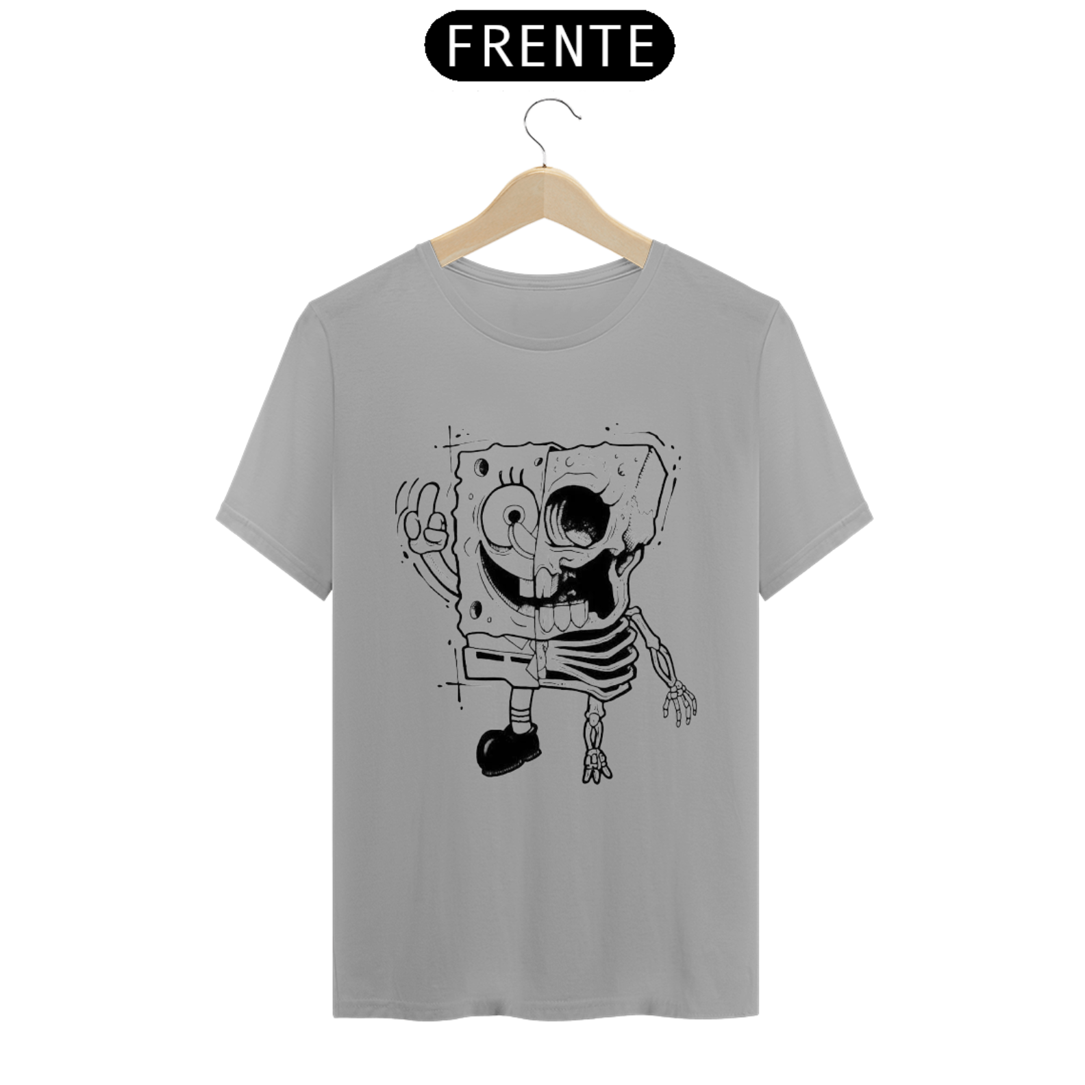Nome do produto  Camiseta - Bob Esponha Skull