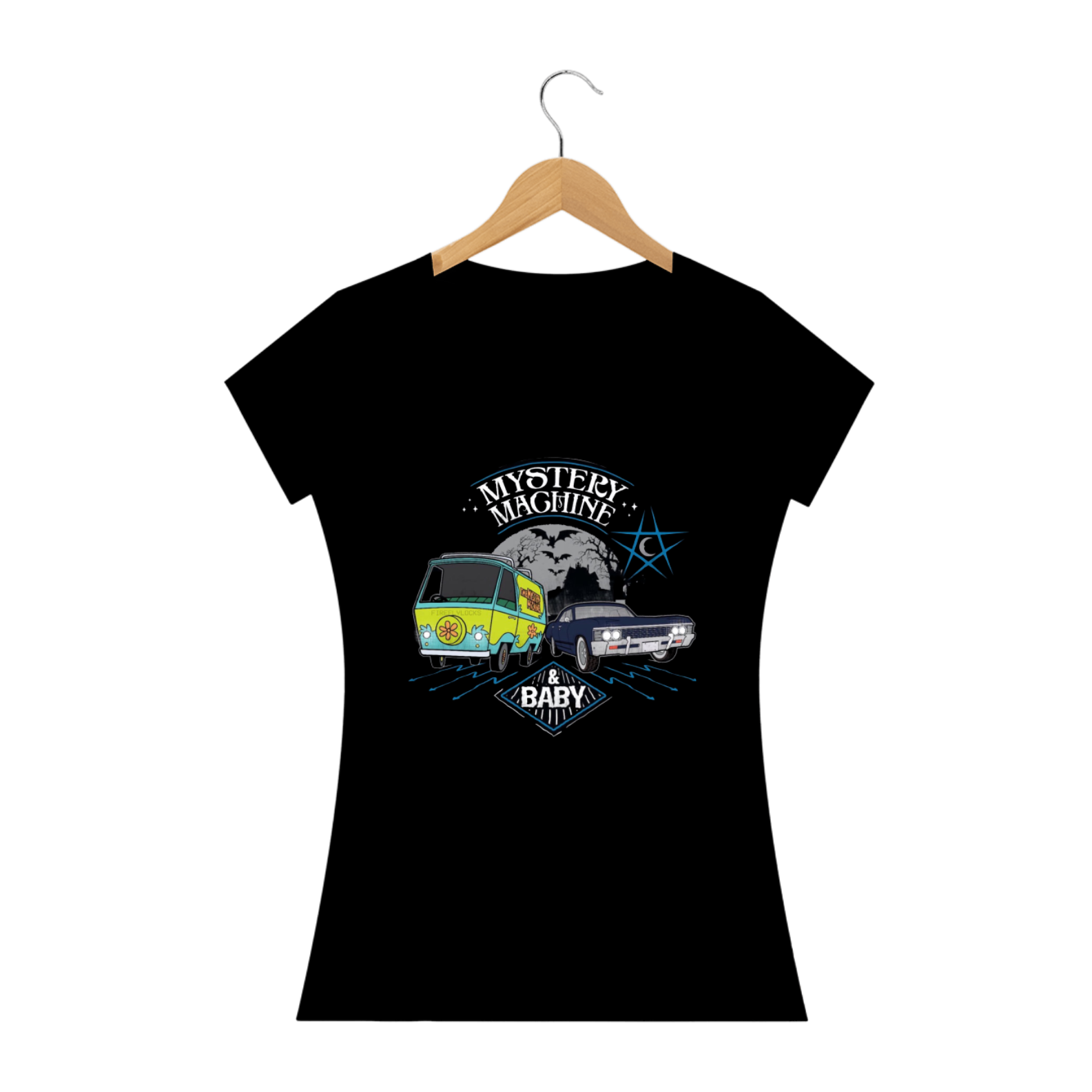 Nome do produto  Camiseta Feminina - Supernatural e Mystery Machine