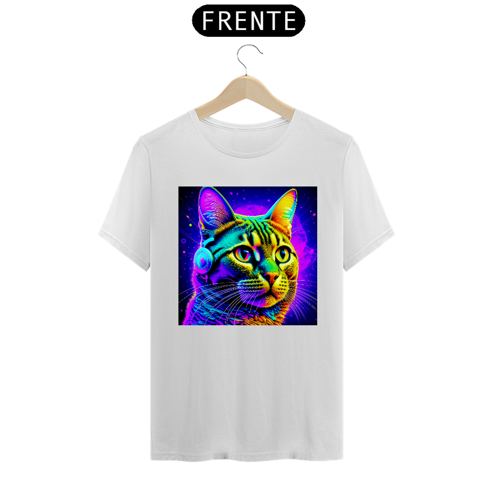 Camiseta Gato psicodélico 